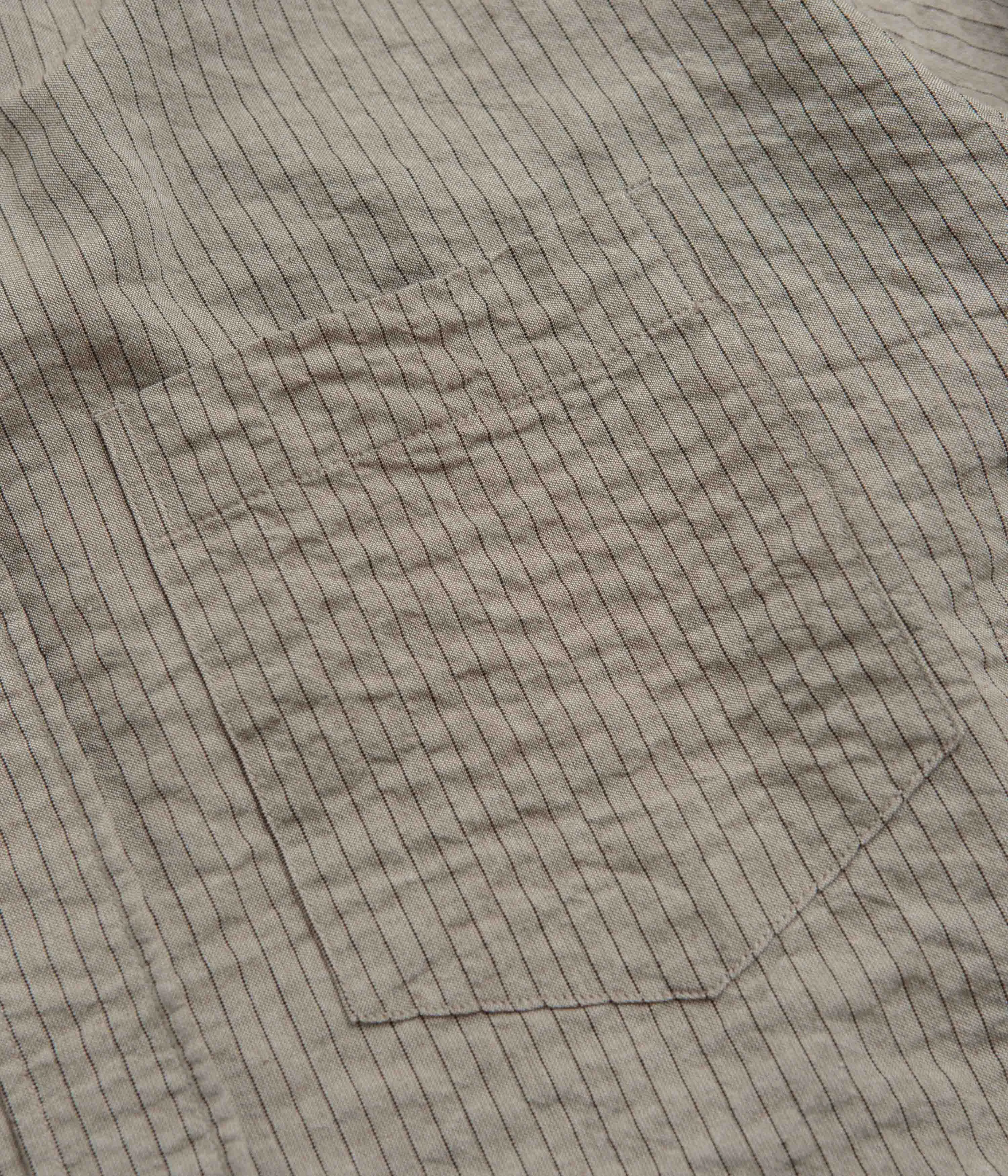 Easy Care Material Stretch Material Norse Projects Ole Oversized Striped Shirt - Clay