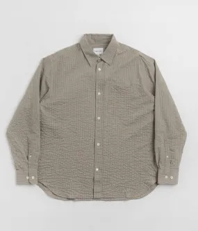 Perfect Fit Gift Idea Norse Projects Ole Oversized Striped Shirt - Clay
