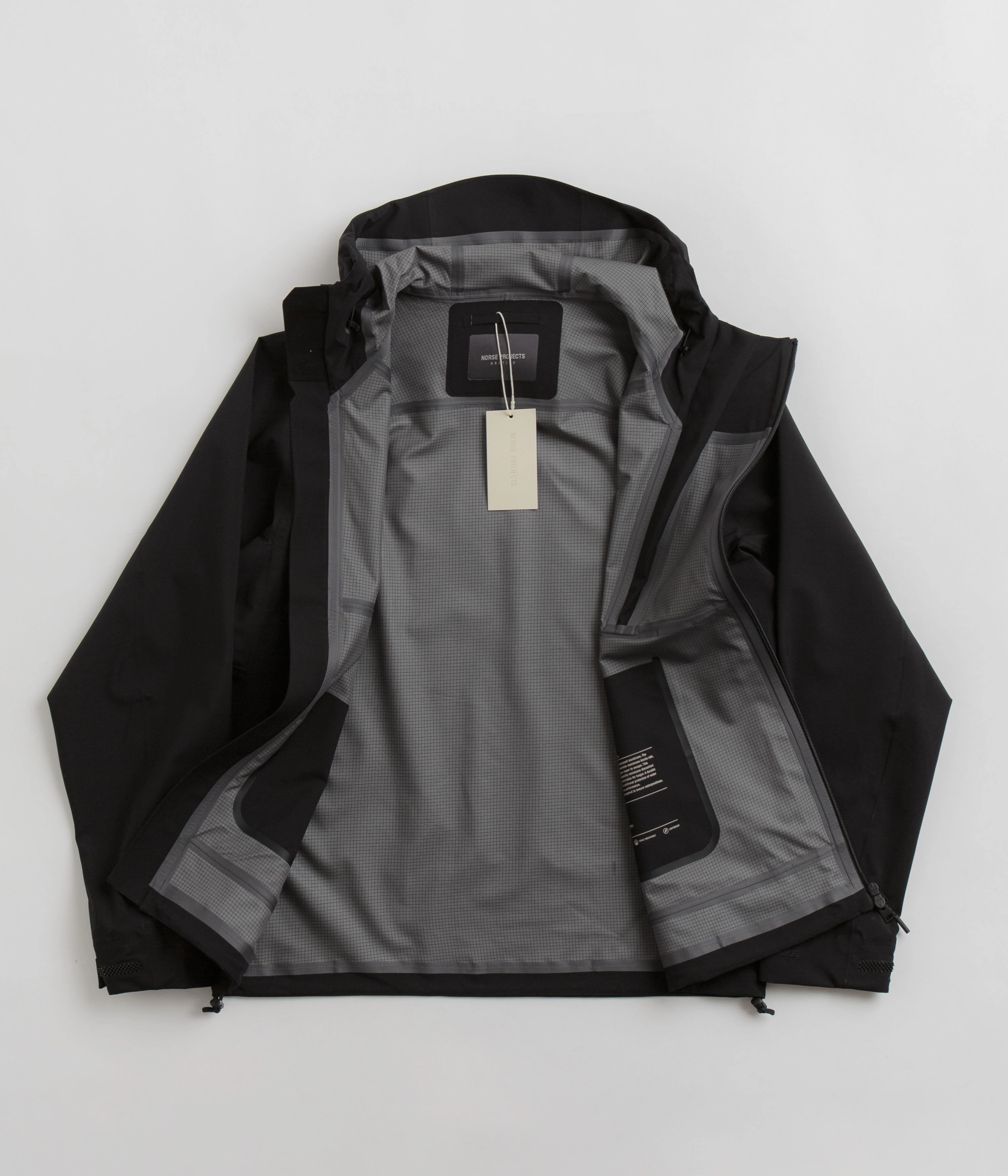 Norse Projects 3L Waterproof Shell Jacket - Black Insulated Core Technology