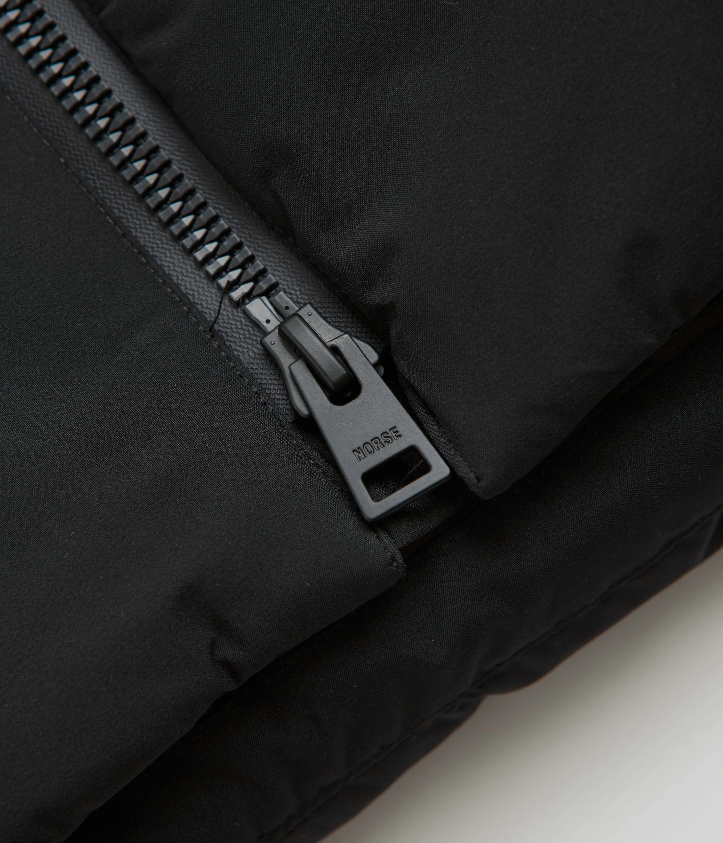 Crisp Walk Look Soft Fleece Norse Projects Asger 2.0 Down Jacket - Black