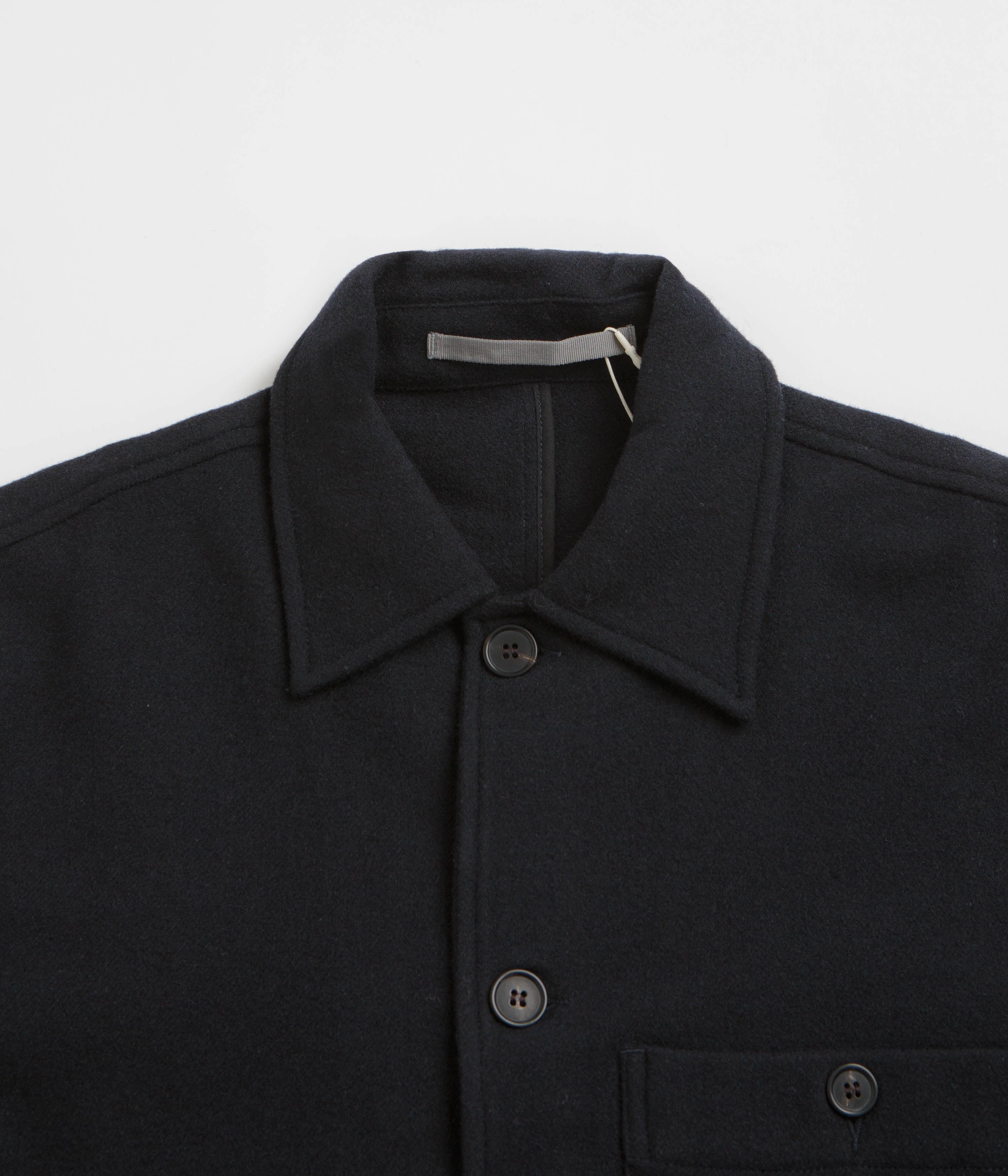 Norse Projects Folke Wool Overshirt - Dark Navy AllPurposeFastening Anti Glare Trim
