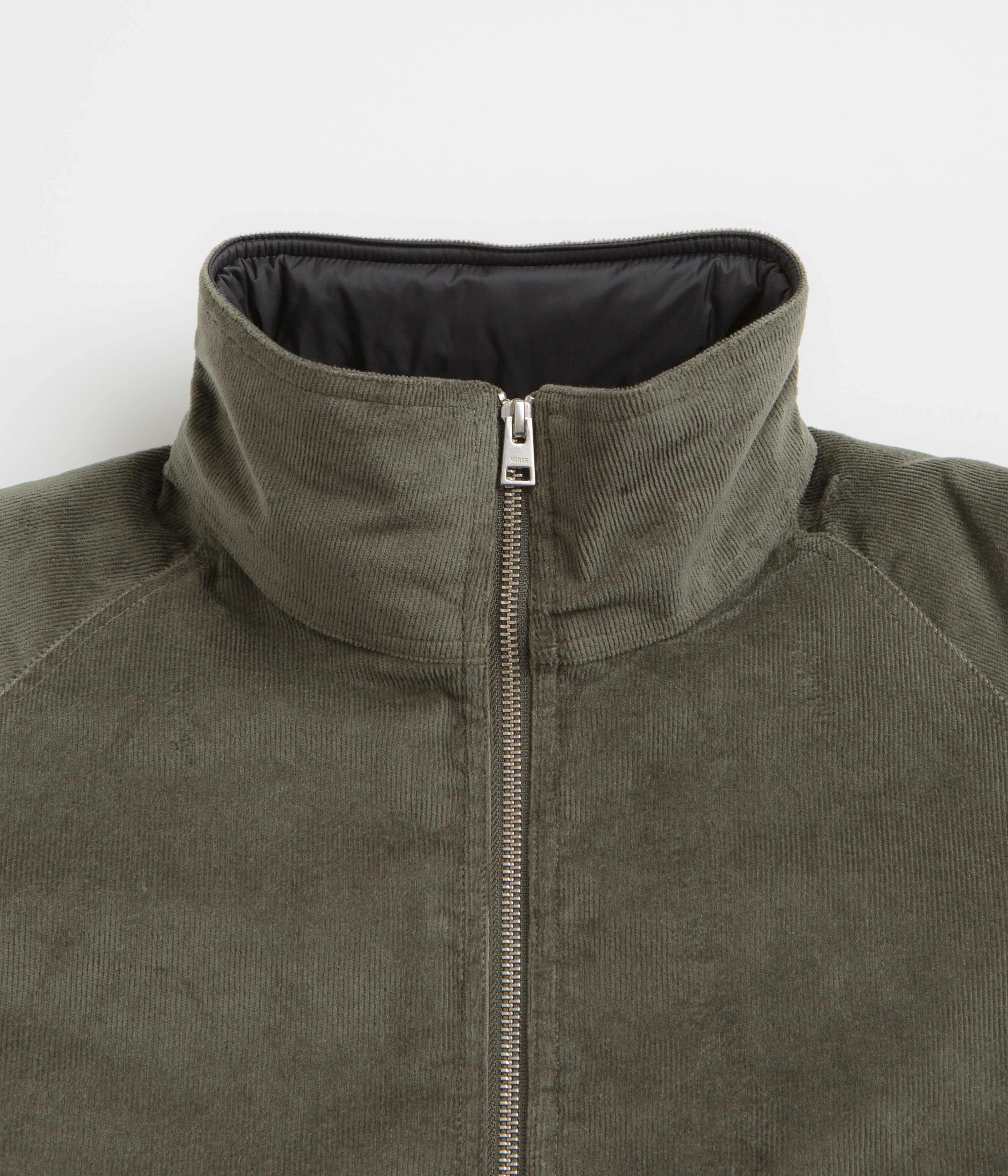 Full Length Zipper Norse Projects Hakon Solotex Corduroy Jacket - Ivy Green