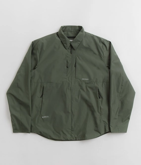 All Season Fit Noise Free Fabric Norse Projects Jens Gore-Tex Infinium Insulated Shirt Jacket - Spruce Green