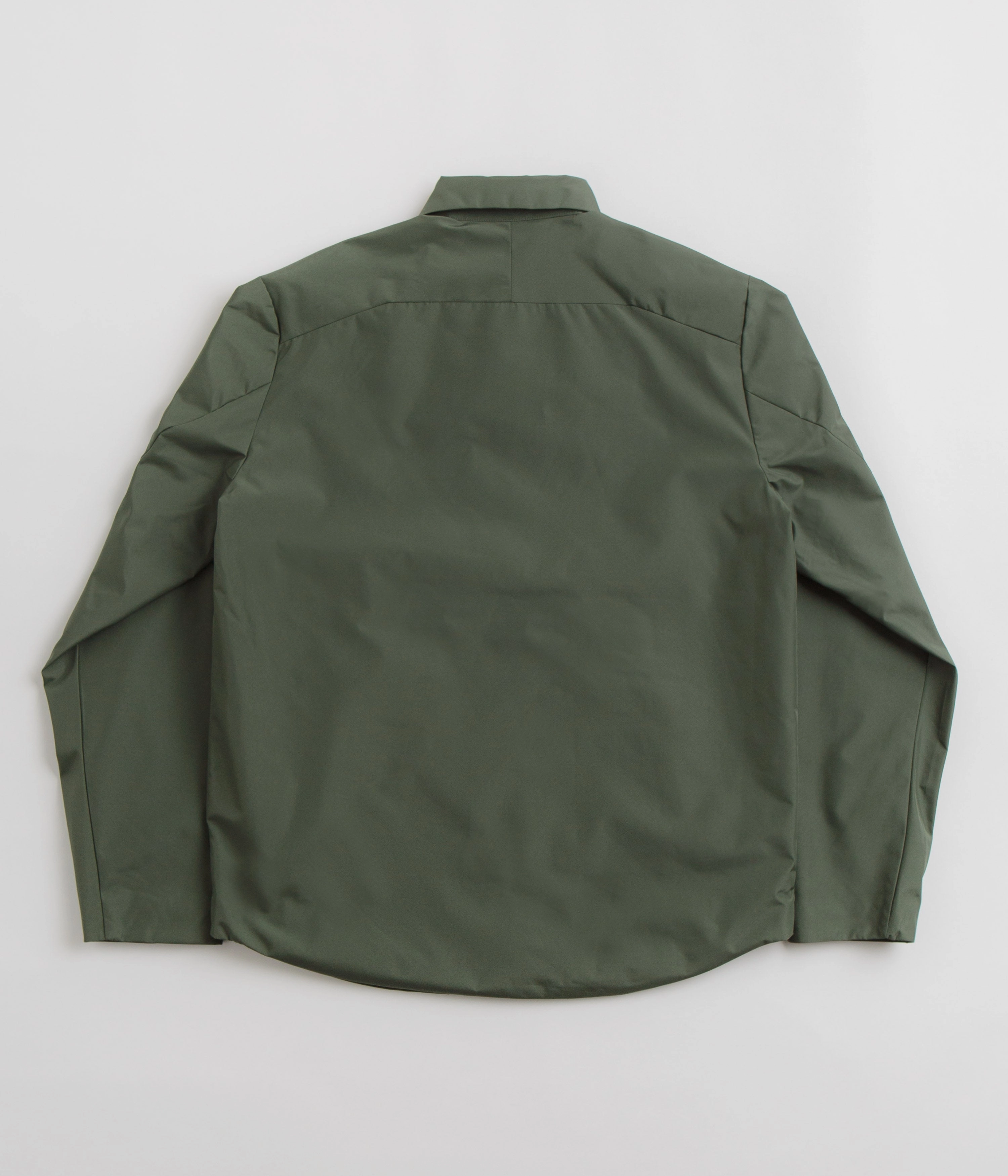 High Collar Style Norse Projects Jens Gore-Tex Infinium Insulated Shirt Jacket - Spruce Green