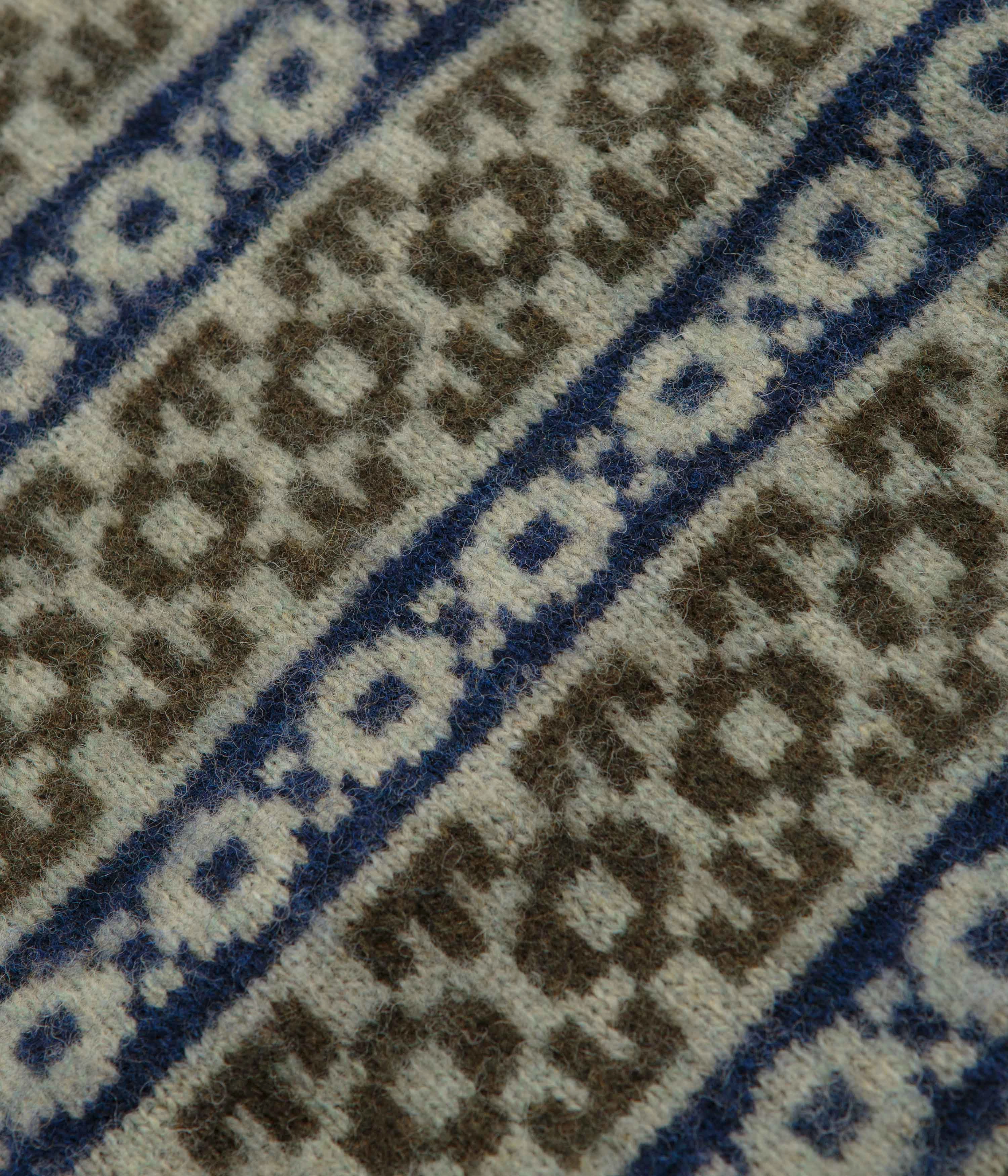 Sophisticated Knit Timeless Knitwear Norse Projects Jonas Scottish Lambswool Fair Isle Sweatshirt - Elm