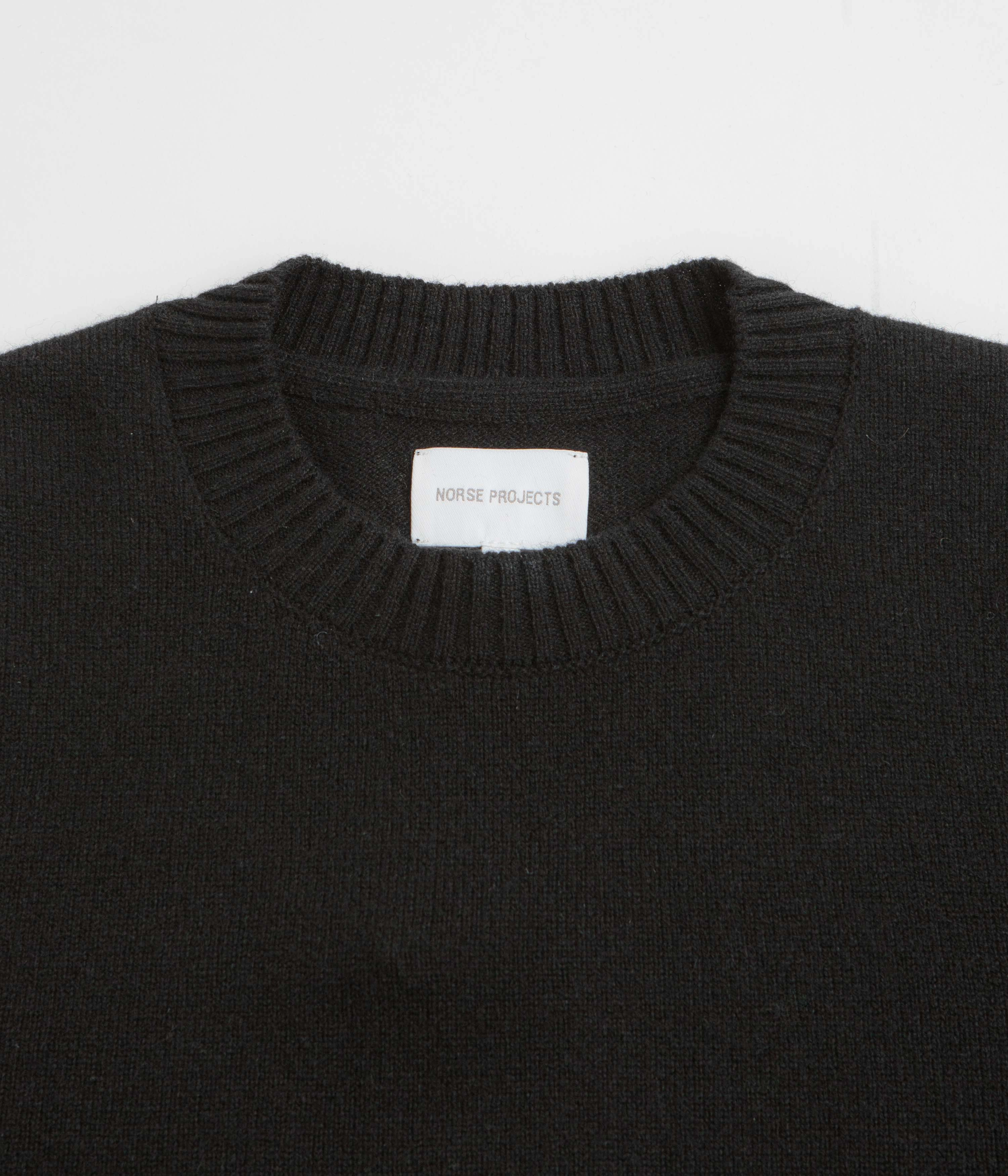 Comfy Winter Wear Norse Projects Standard Merino Crewneck Sweatshirt - Black
