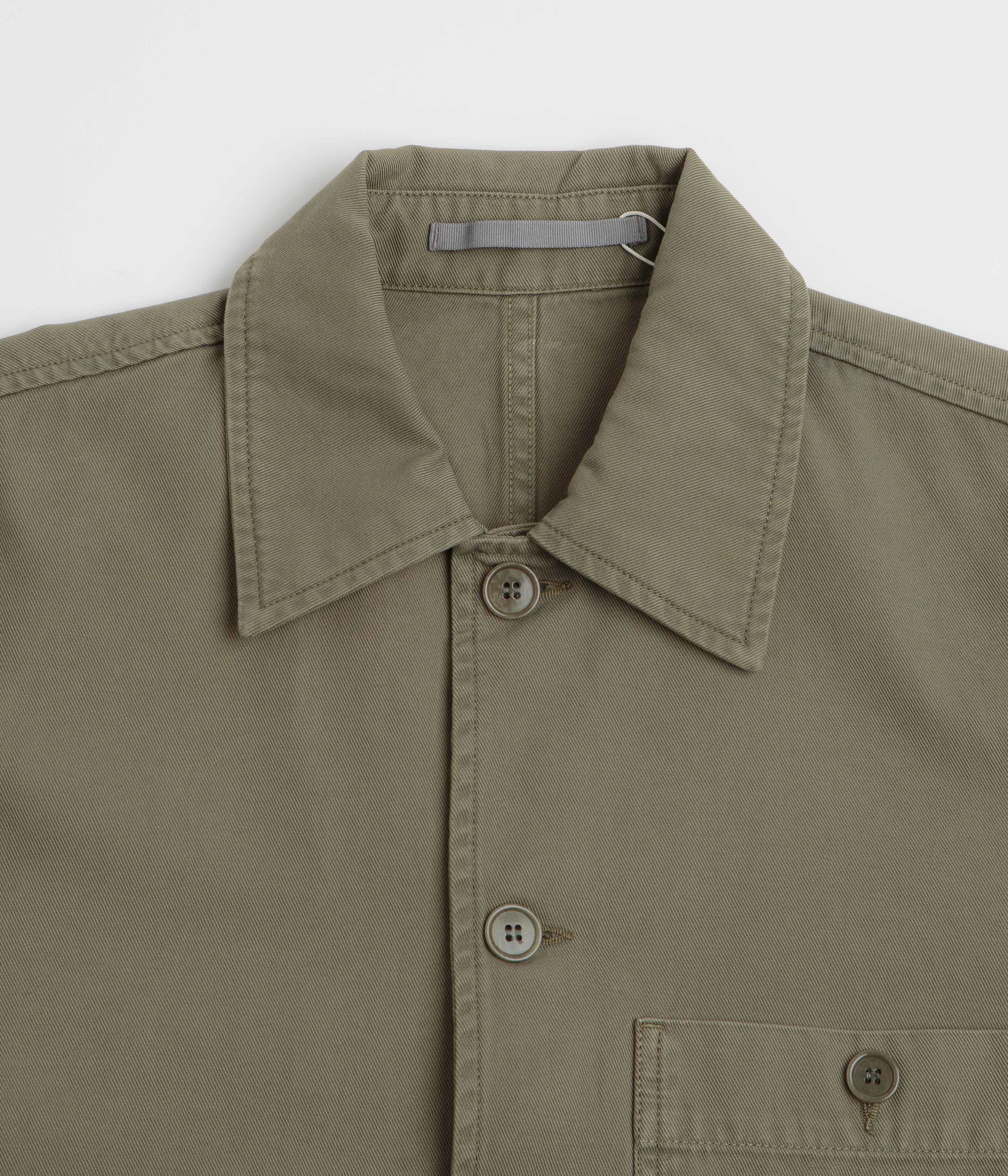 All Day Wear Odor Resistant Finish Norse Projects Standard Twill Overshirt - Sediment Green