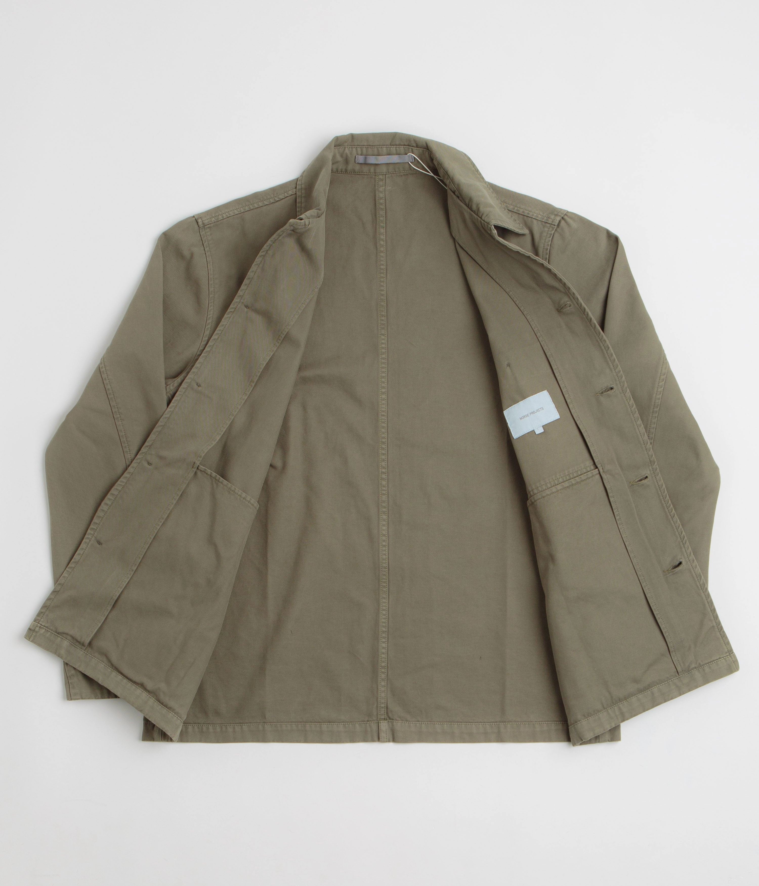 Canvas Make Windbreaker Style Norse Projects Standard Twill Overshirt - Sediment Green