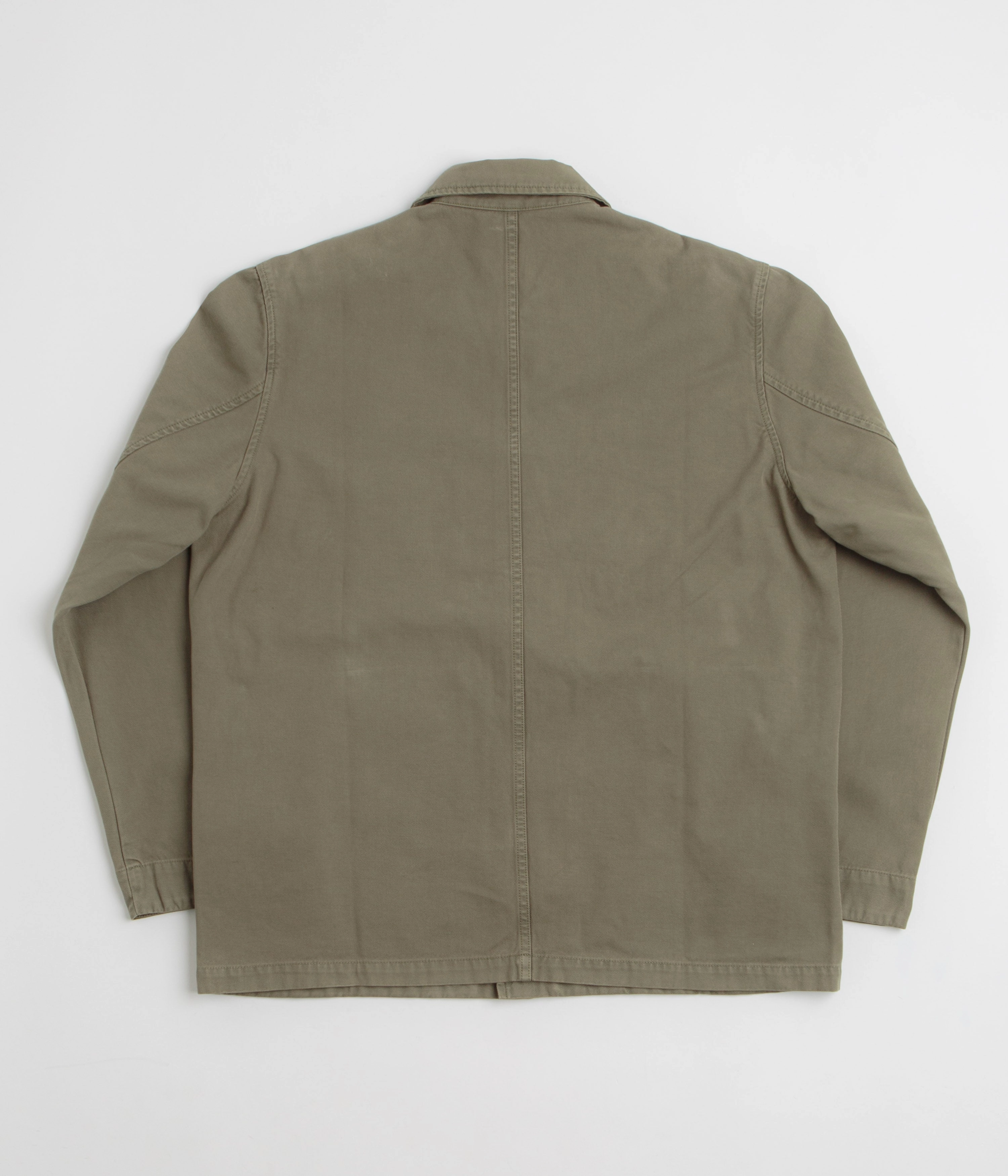 Norse Projects Standard Twill Overshirt - Sediment Green Water Resistant Fabric Glow In The Dark Accents