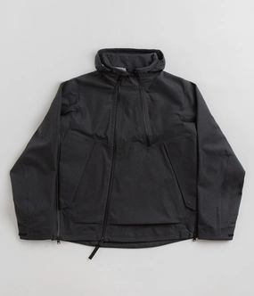Norse Projects Textured Twill Gore-Tex 3L Stand Collar Jacket - Charcoal Grey Wrinkle resistant fabric