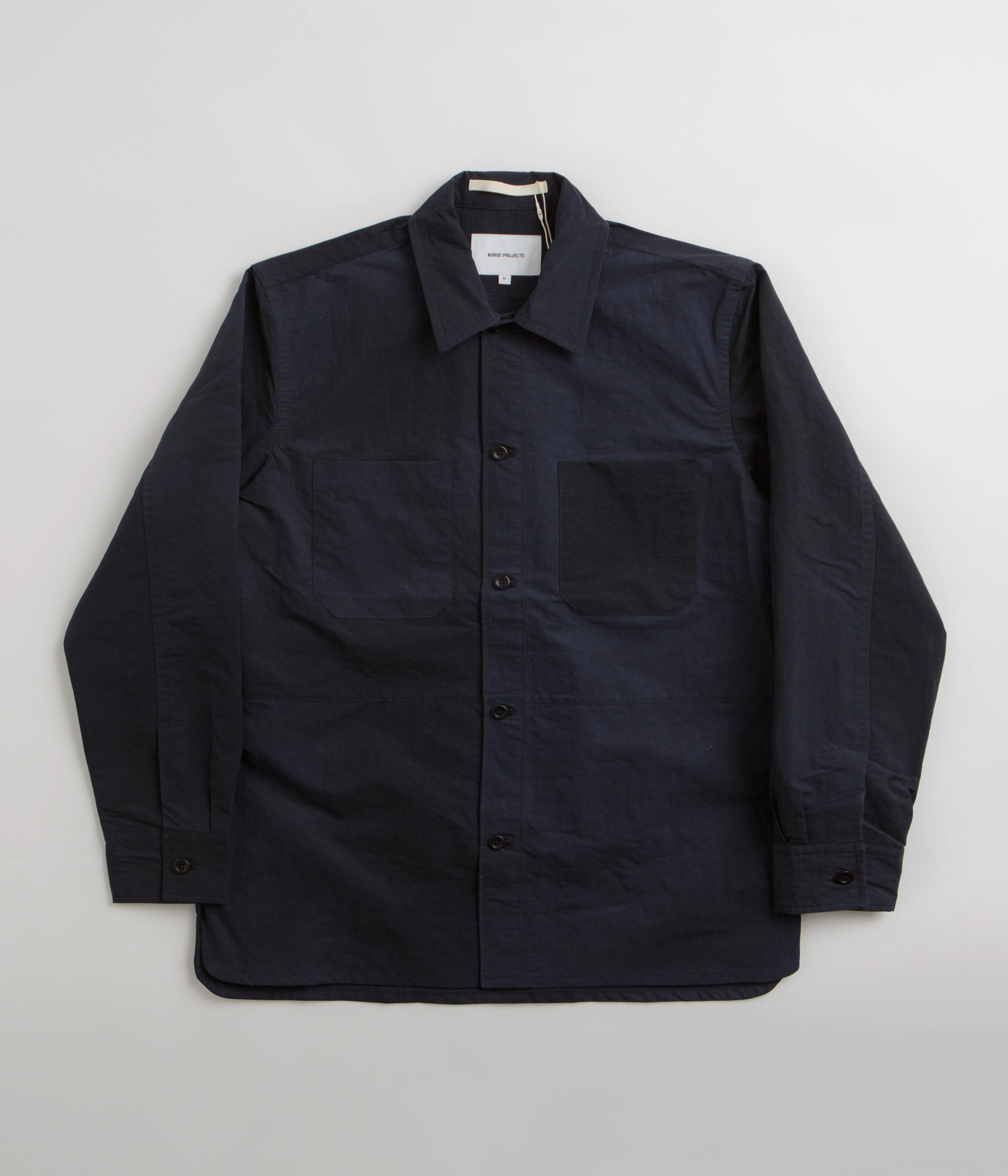 Elastic cuffs Norse Projects Ulrik Wave Dye Overshirt - Dark Navy