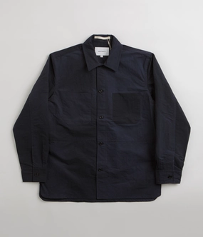 Elastic cuffs Norse Projects Ulrik Wave Dye Overshirt - Dark Navy