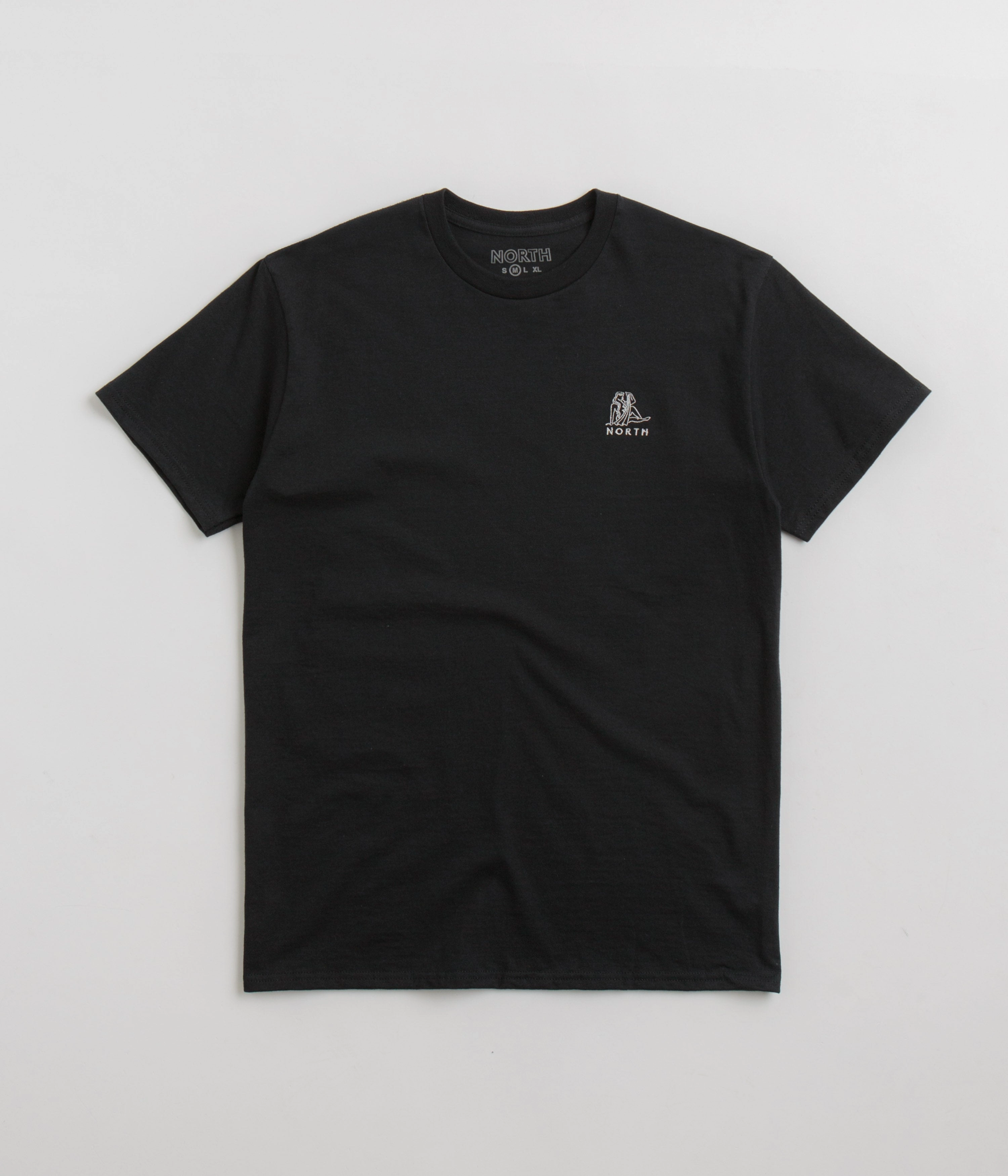 North Zodiac Logo T-Shirt - Black / White LayeredHemDetails