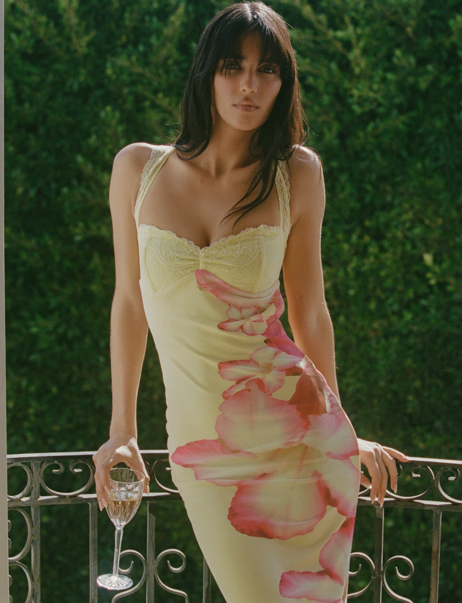 Climate-Adaptive NYOMI MAXI DRESS - YELLOW : MACRO FLORAL : YELLOW HIBISCUS