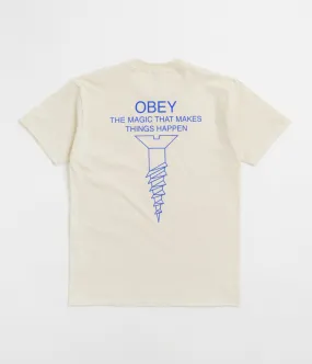 Classic Cut Obey Magic T-Shirt - Cream