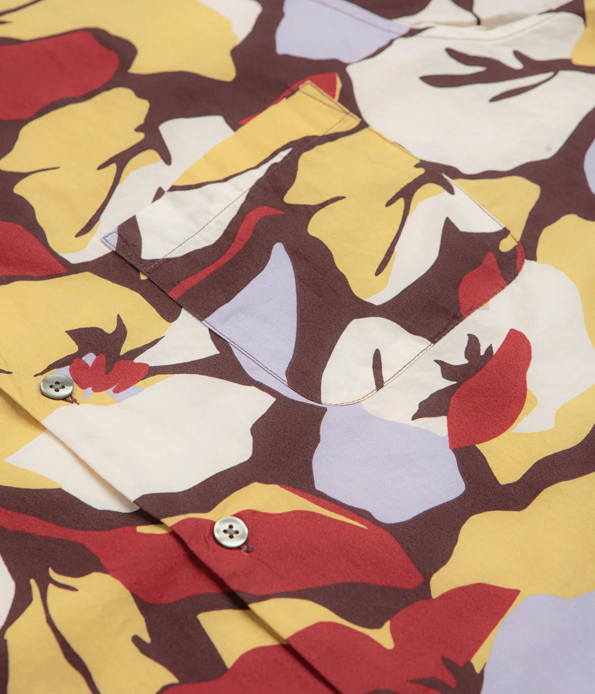 Vintage Style Obey Maxwell Short Sleeve Shirt - Chocolate Multi