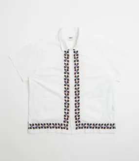 Beach Attire Breathable Lining Obey Ruben Short Sleeve Shirt - White Multi