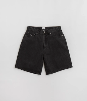 Outdoor Flex Obey Bigwig Baggy Denim Shorts - Faded Black