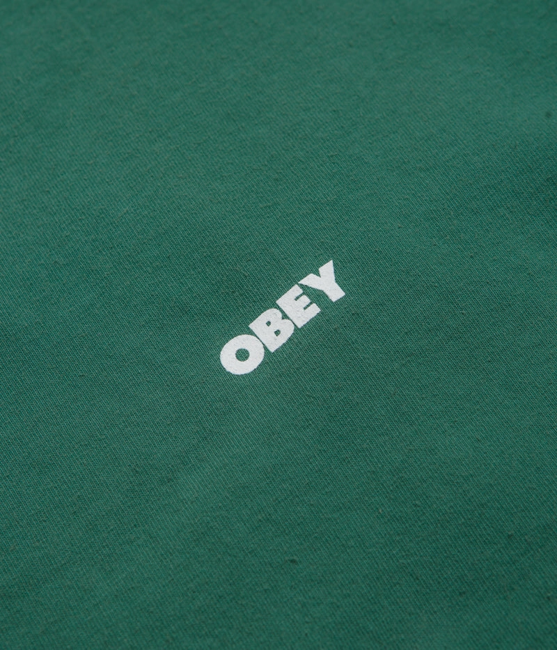 Obey Bold Icon Face T-Shirt - Pigment Rain Forest Easy Wear Option Moisture Management Technology