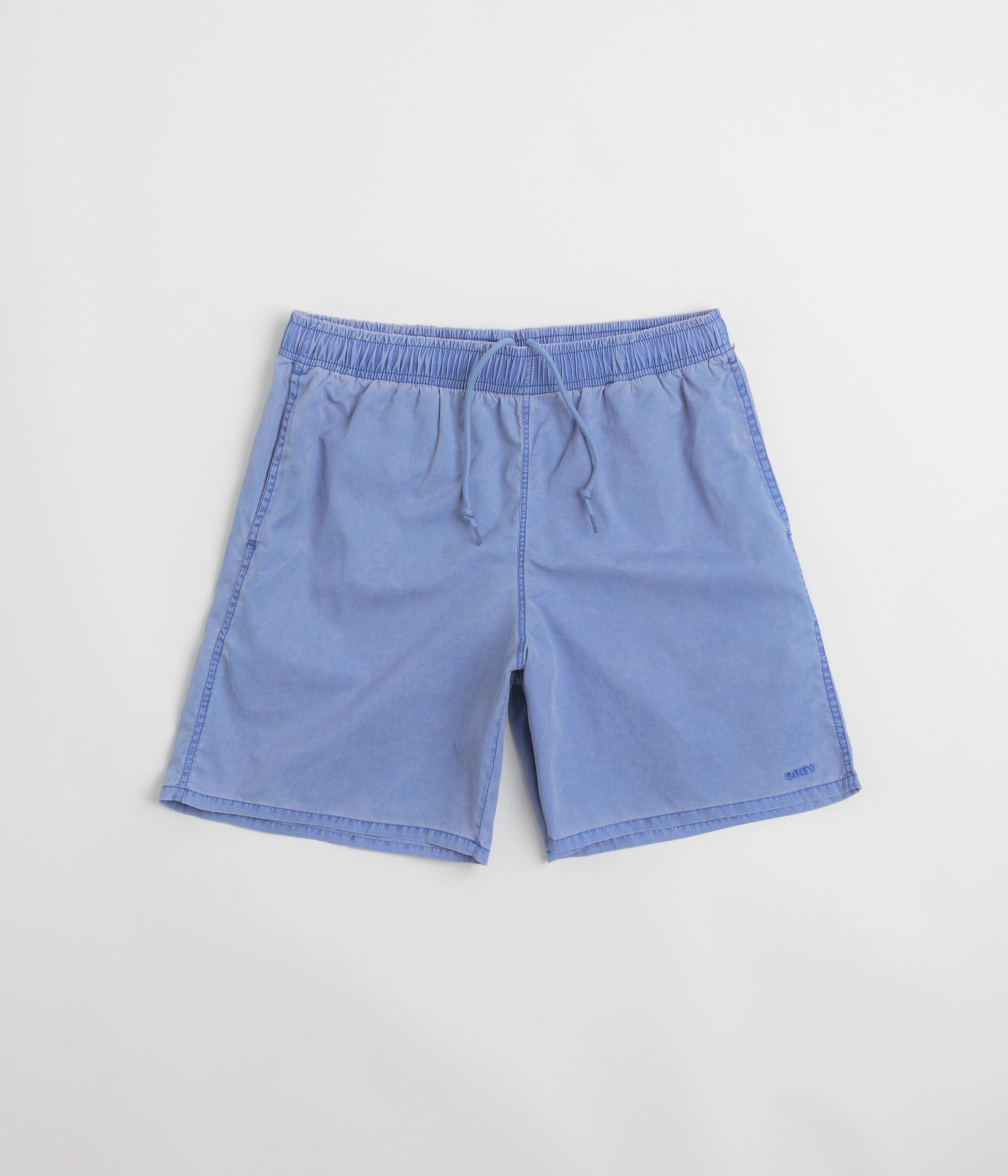 Obey Easy Pigment Cotton Nylon Shorts - Pigment Dazzling Blue Anti Cling Technology