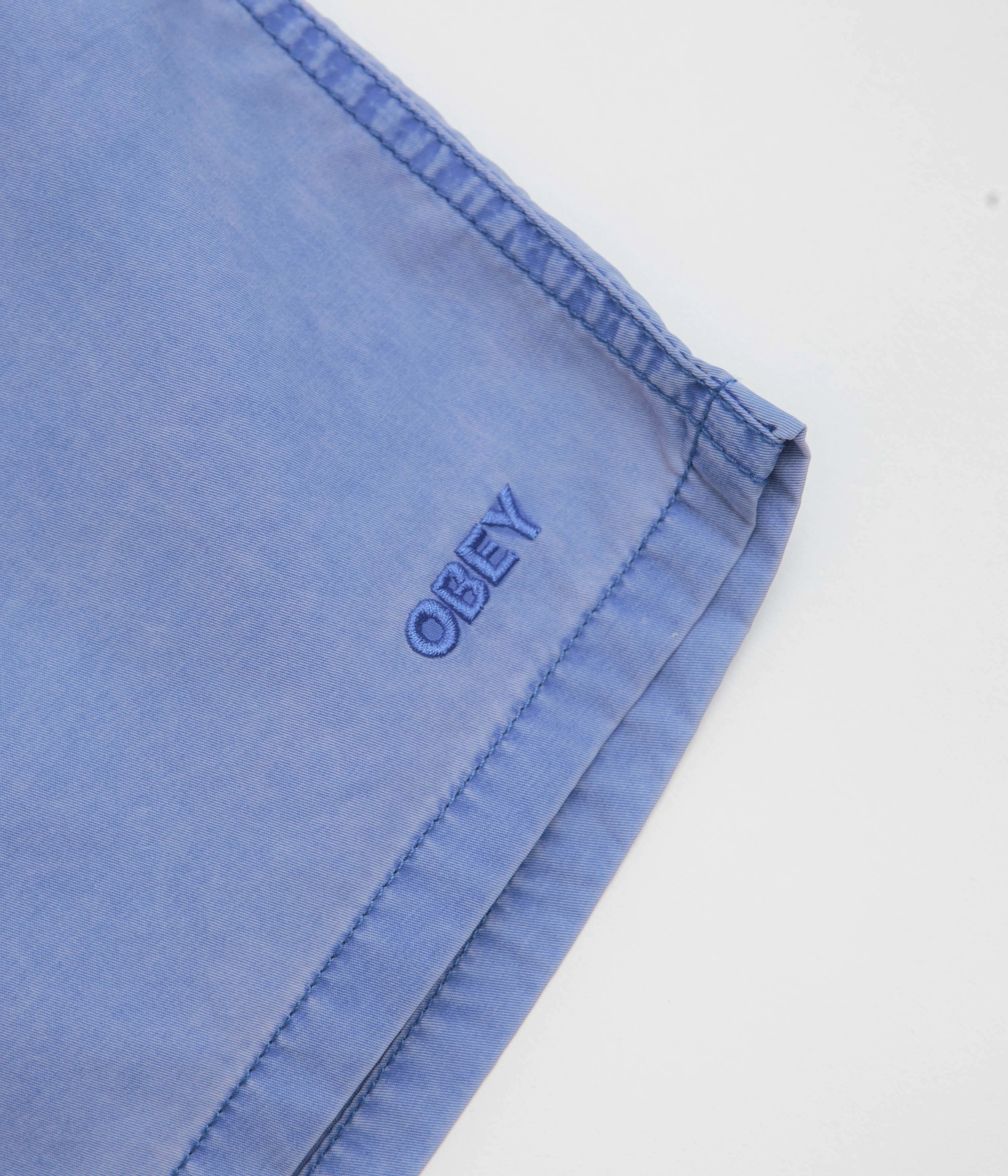Obey Easy Pigment Cotton Nylon Shorts - Pigment Dazzling Blue Casual Layers