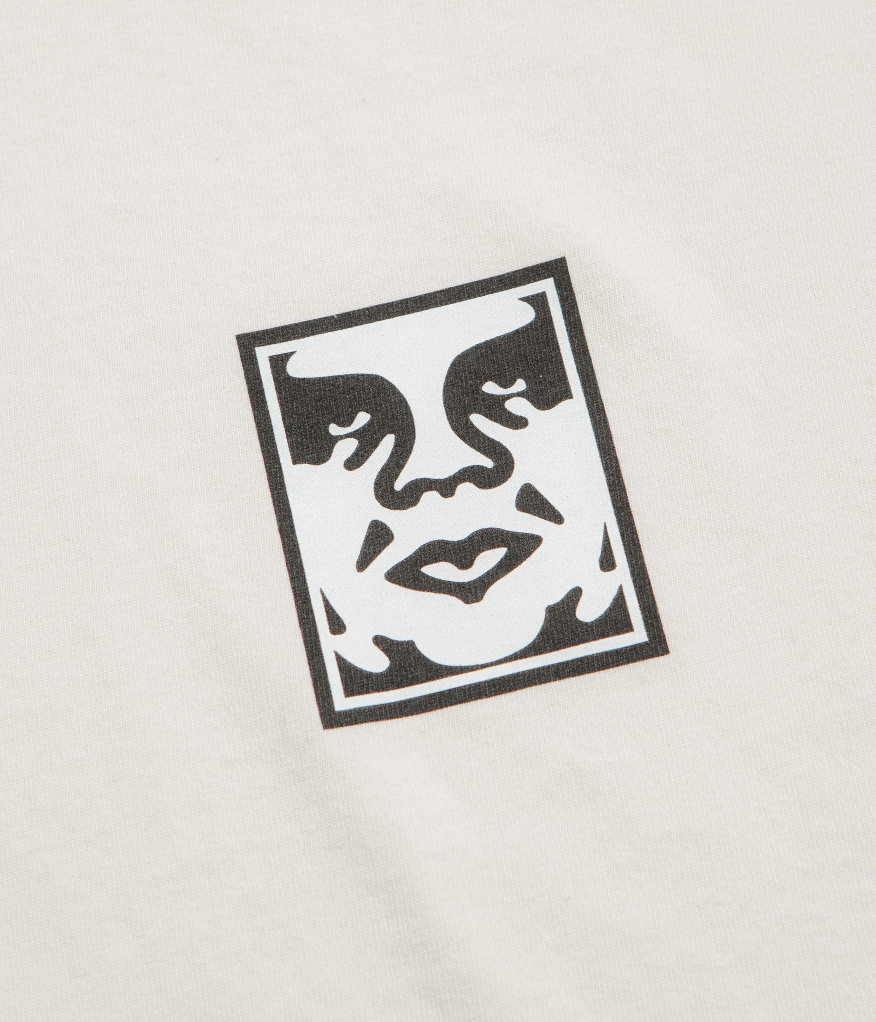 Tear Resistant Obey Icon Face T-Shirt - Pigment Chalk
