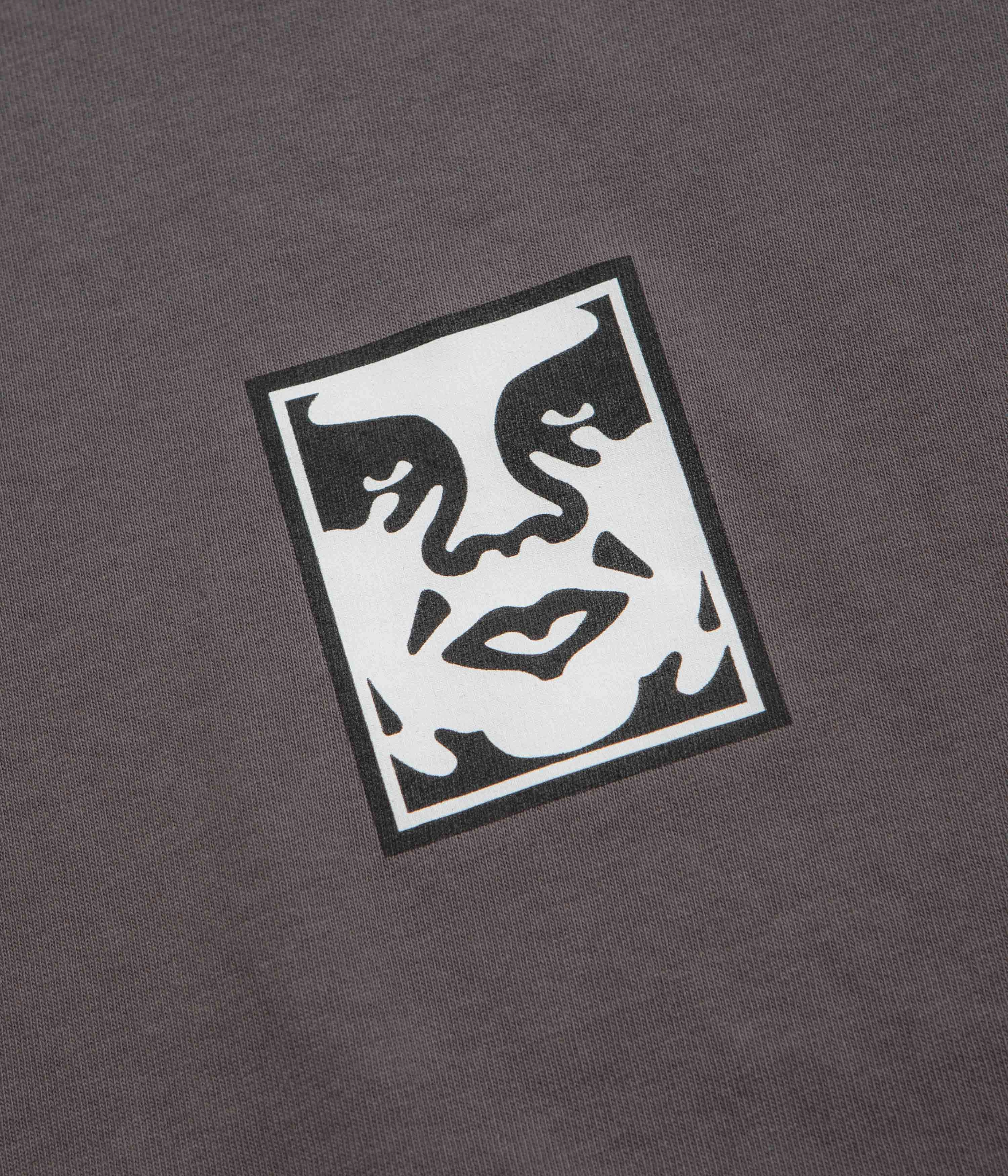 Casual Essential Classic Chic Obey Icon Face T-Shirt - Pigment Dusty Black