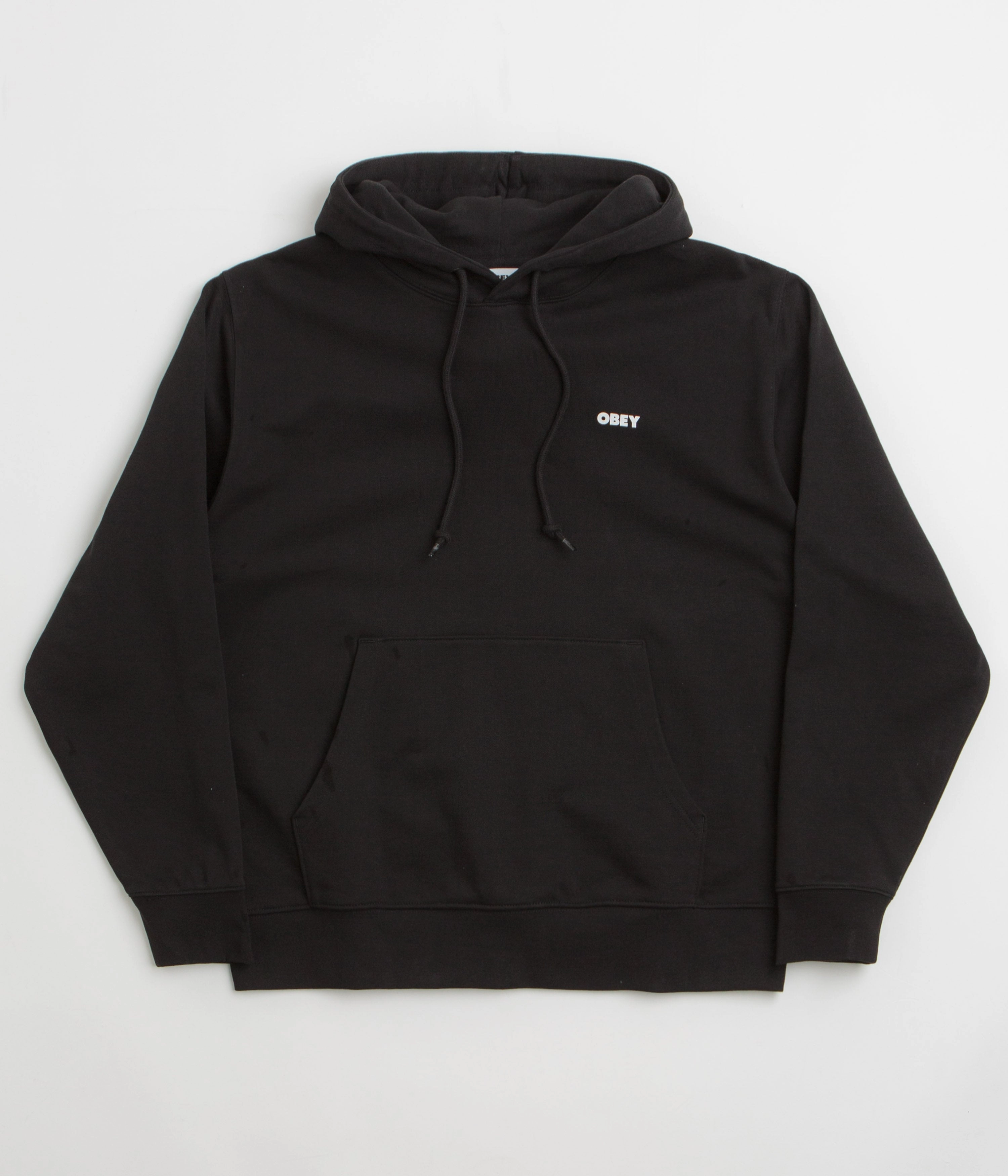 Obey Icon Stencil Flame Hoodie - Black Cozy Wearable Breathable Layer