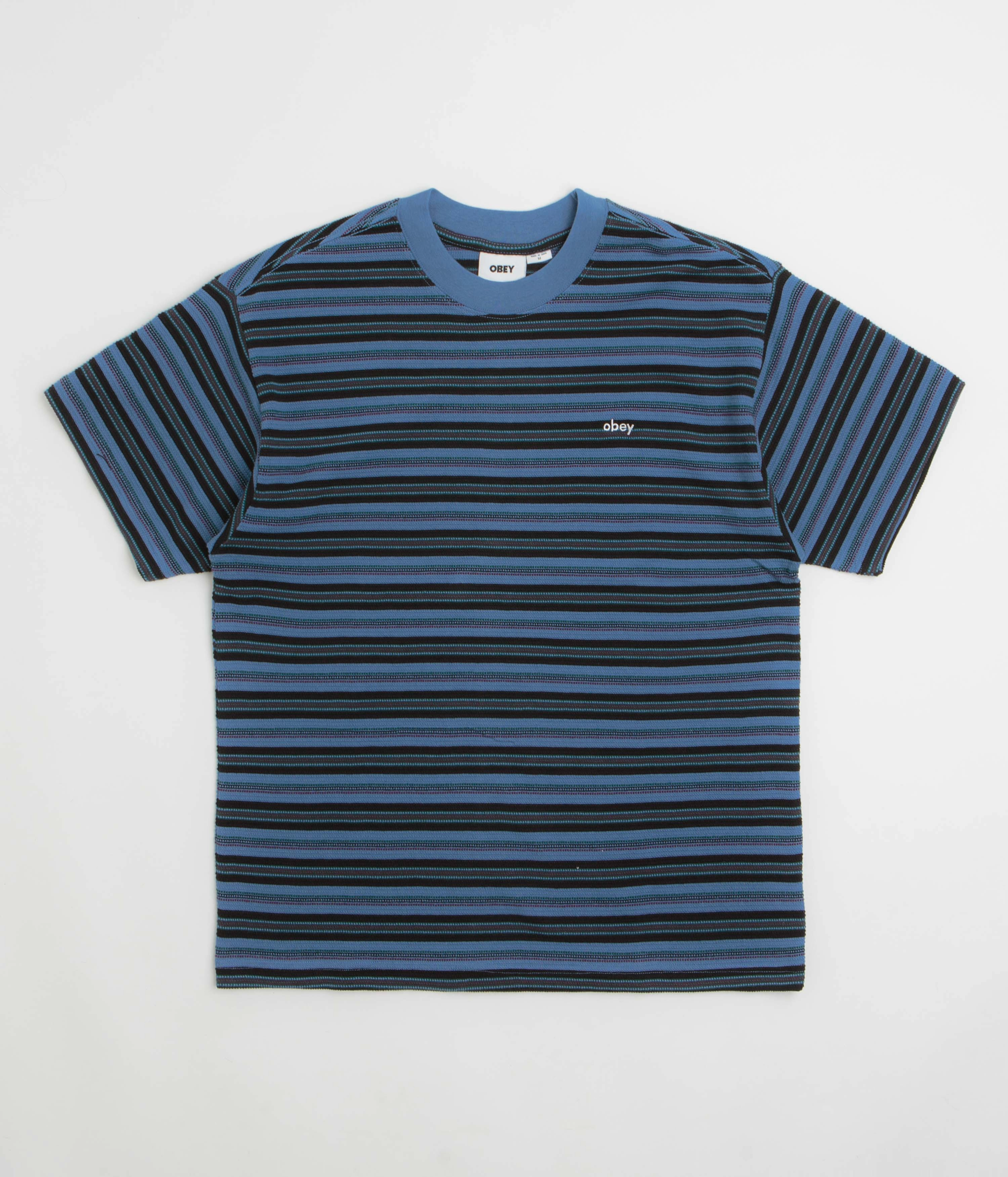 Obey Kenny Relaxed T-Shirt - Coronet Blue Multi Comfy Fit UltraSoftBrushedInterior