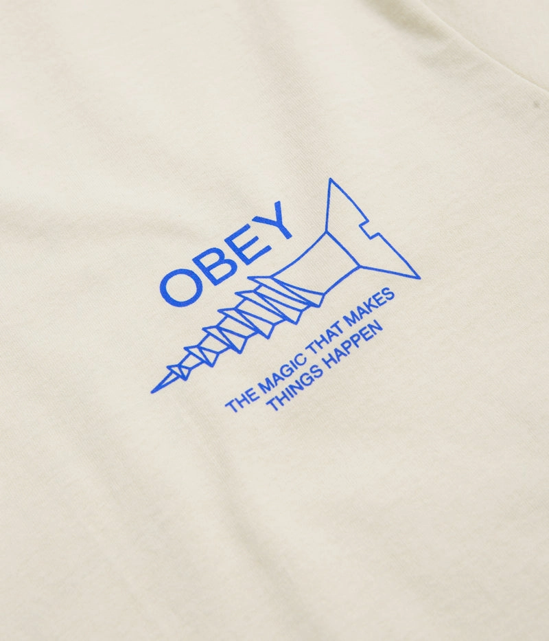 Unisex style Obey Magic T-Shirt - Cream