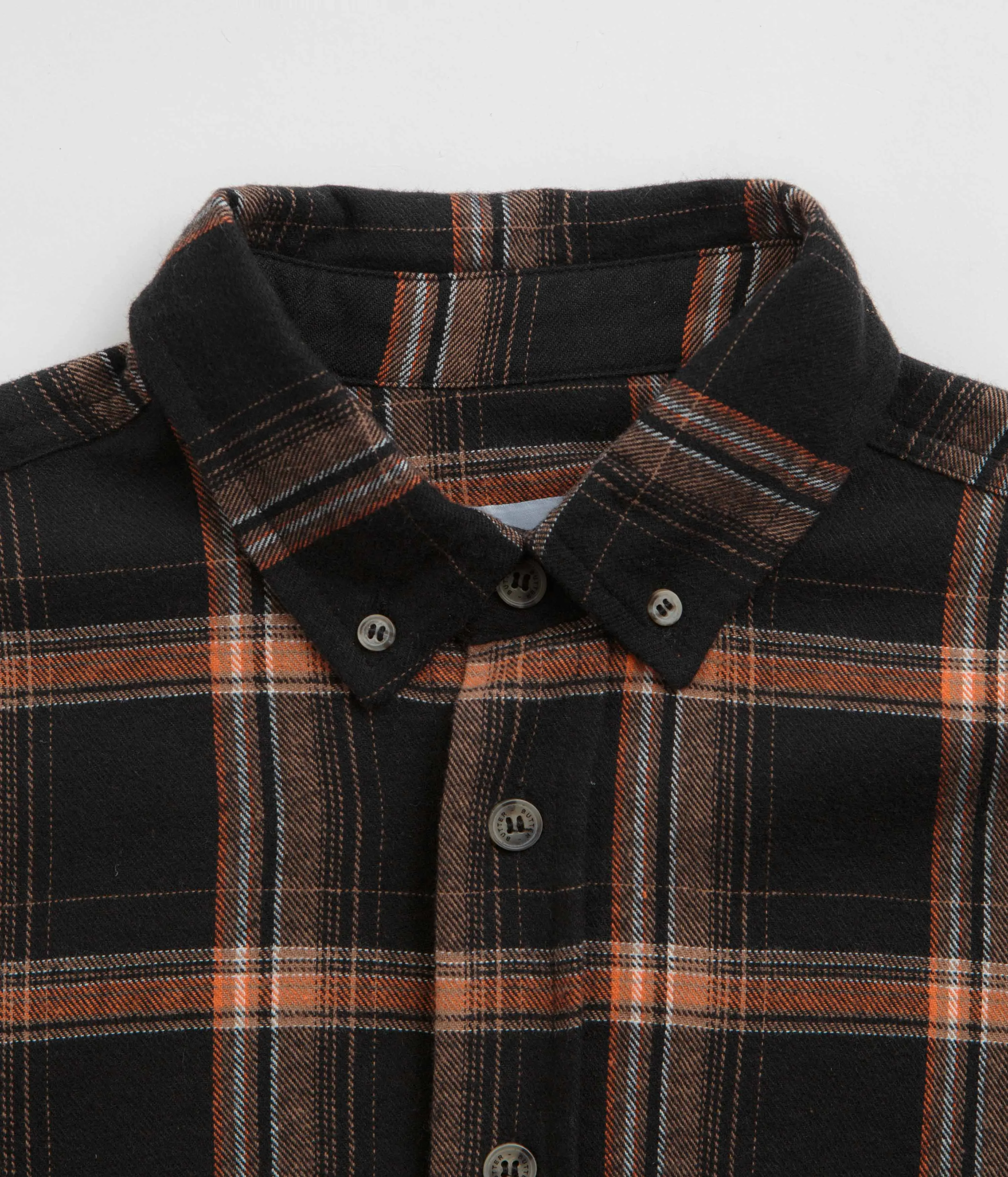 Butter Goods Bugs Flannel Shirt - Black Pocket Detailing