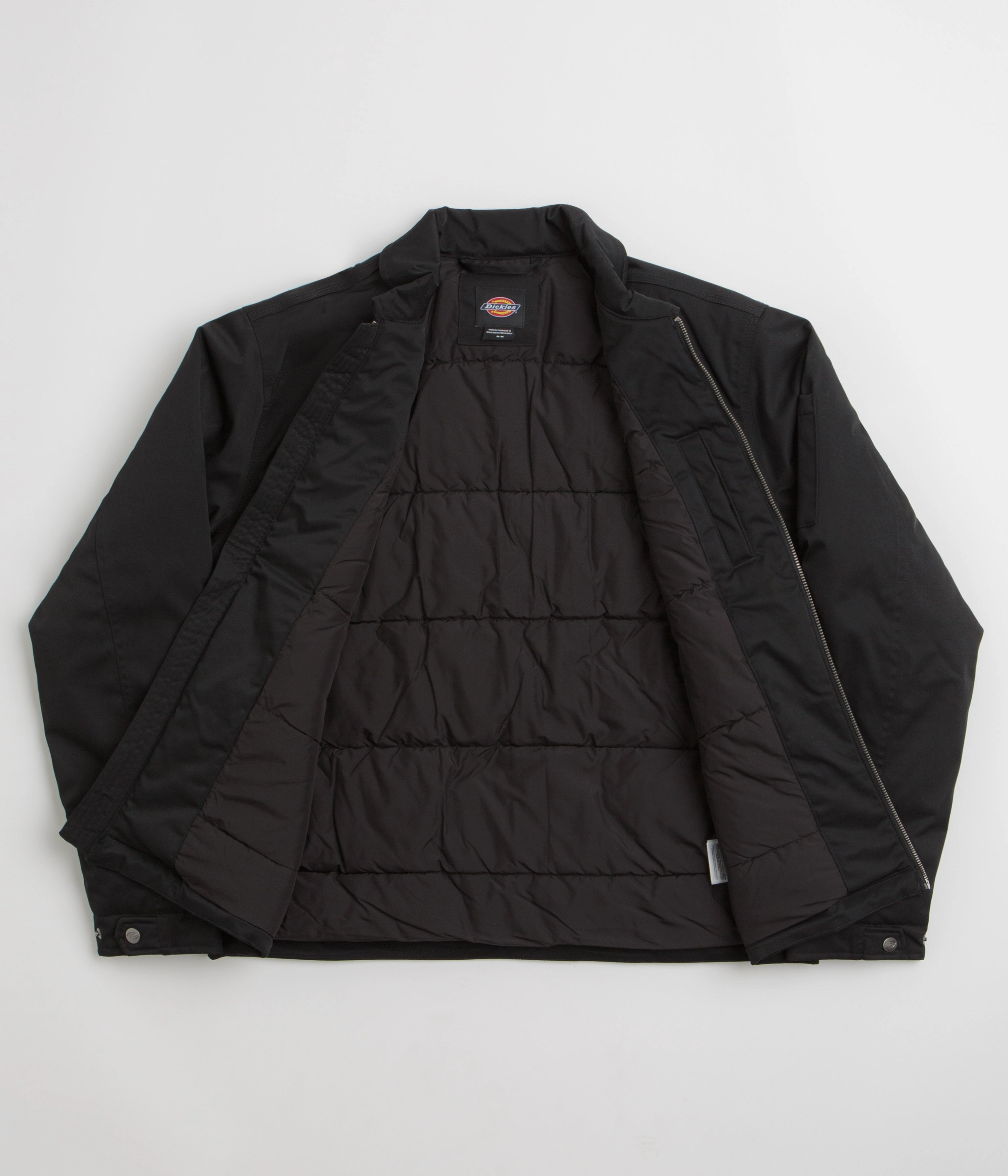Stand Up Collar Airflow Ventilation Dickies Eisenhower Puffer Jacket - Black / Black