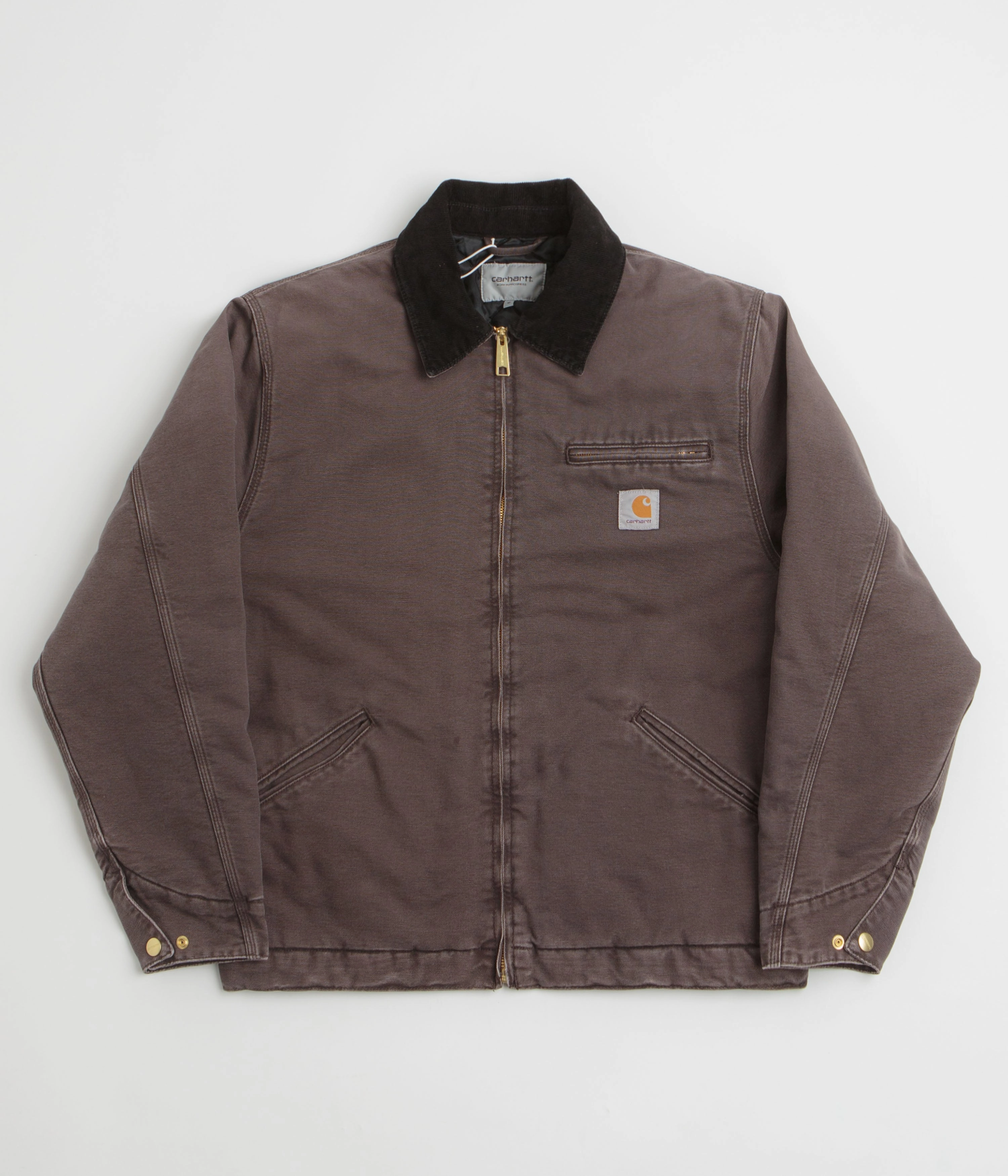 Carhartt OG Detroit Jacket - Tobacco / Black Stone Canvas Vegan Fabric