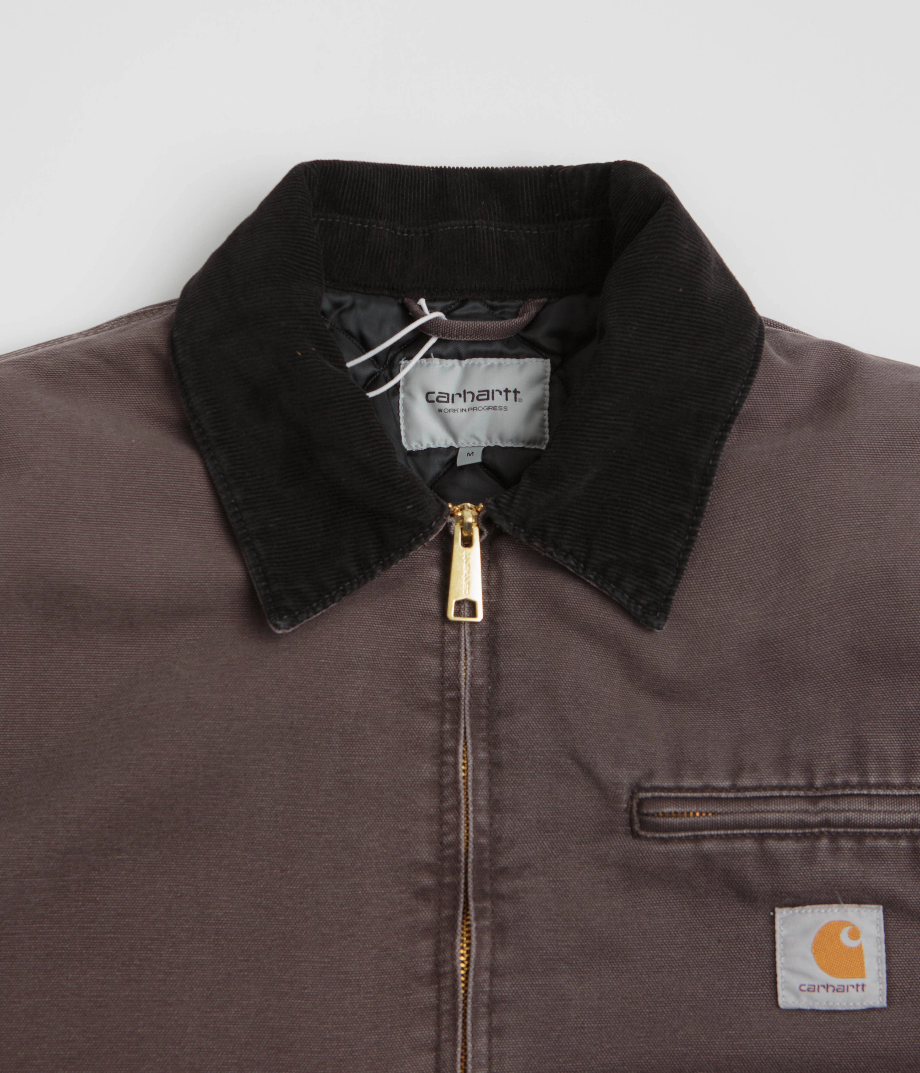 BreathableFabric Carhartt OG Detroit Jacket - Tobacco / Black Stone Canvas