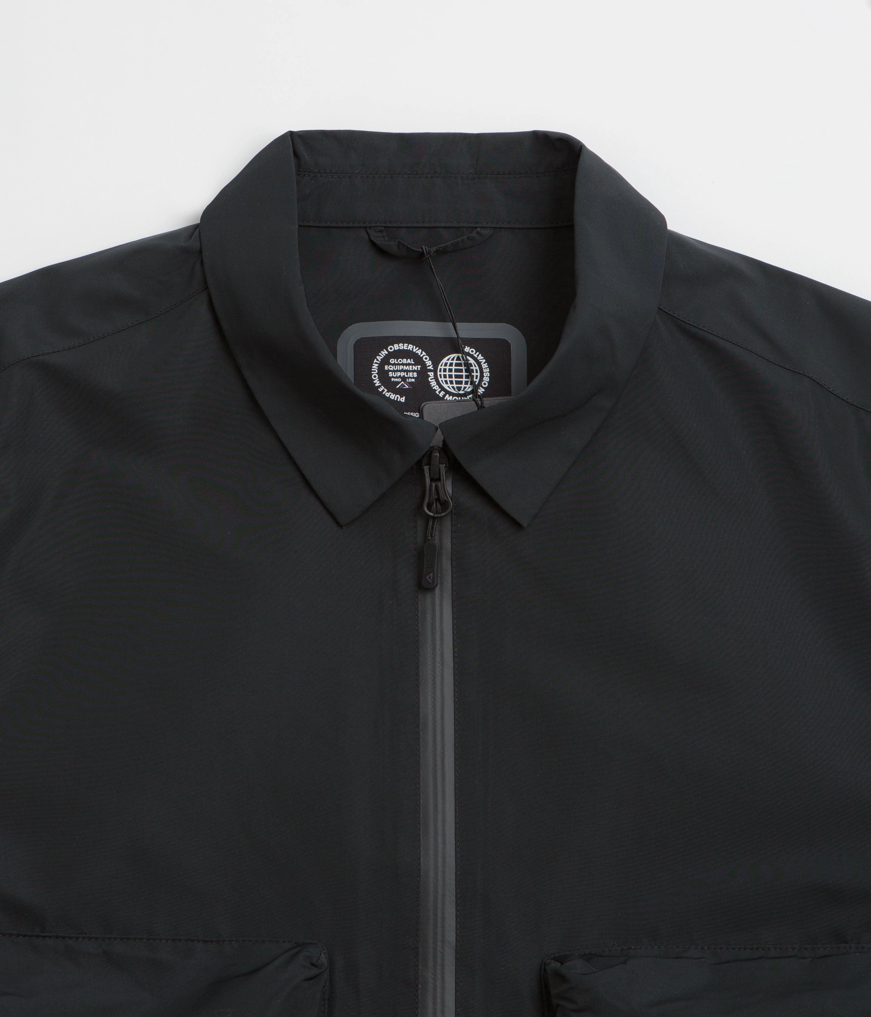 Day To Day Outdoor Look Purple Mountain Observatory Climate Overshirt Jacket - Black