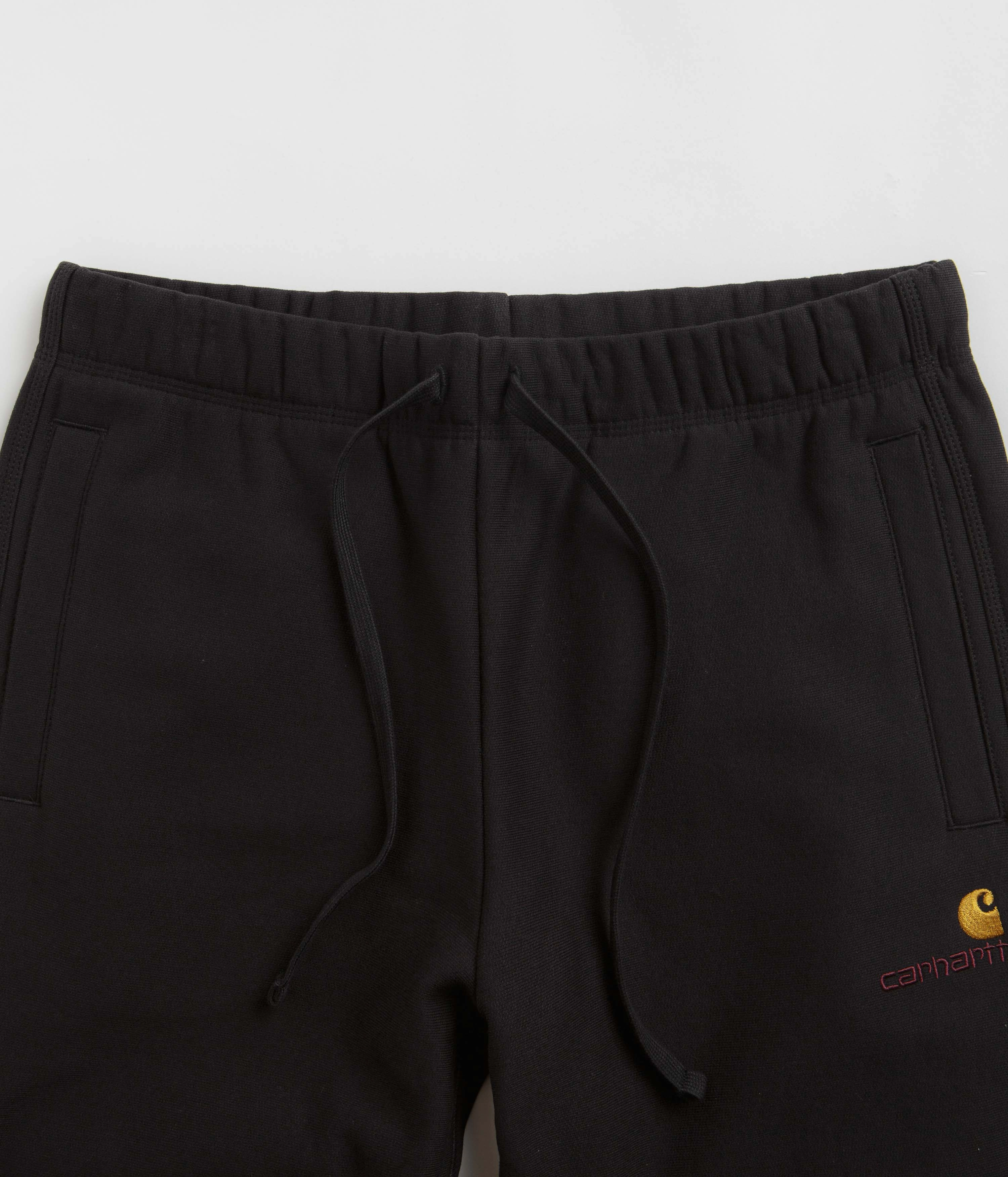Carhartt American Script Sweatpants - Black Comfy Style
