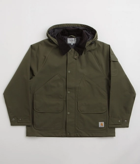 Daily Wear Heavyweight Warmth Carhartt Clarton Jacket - Office Green / Black