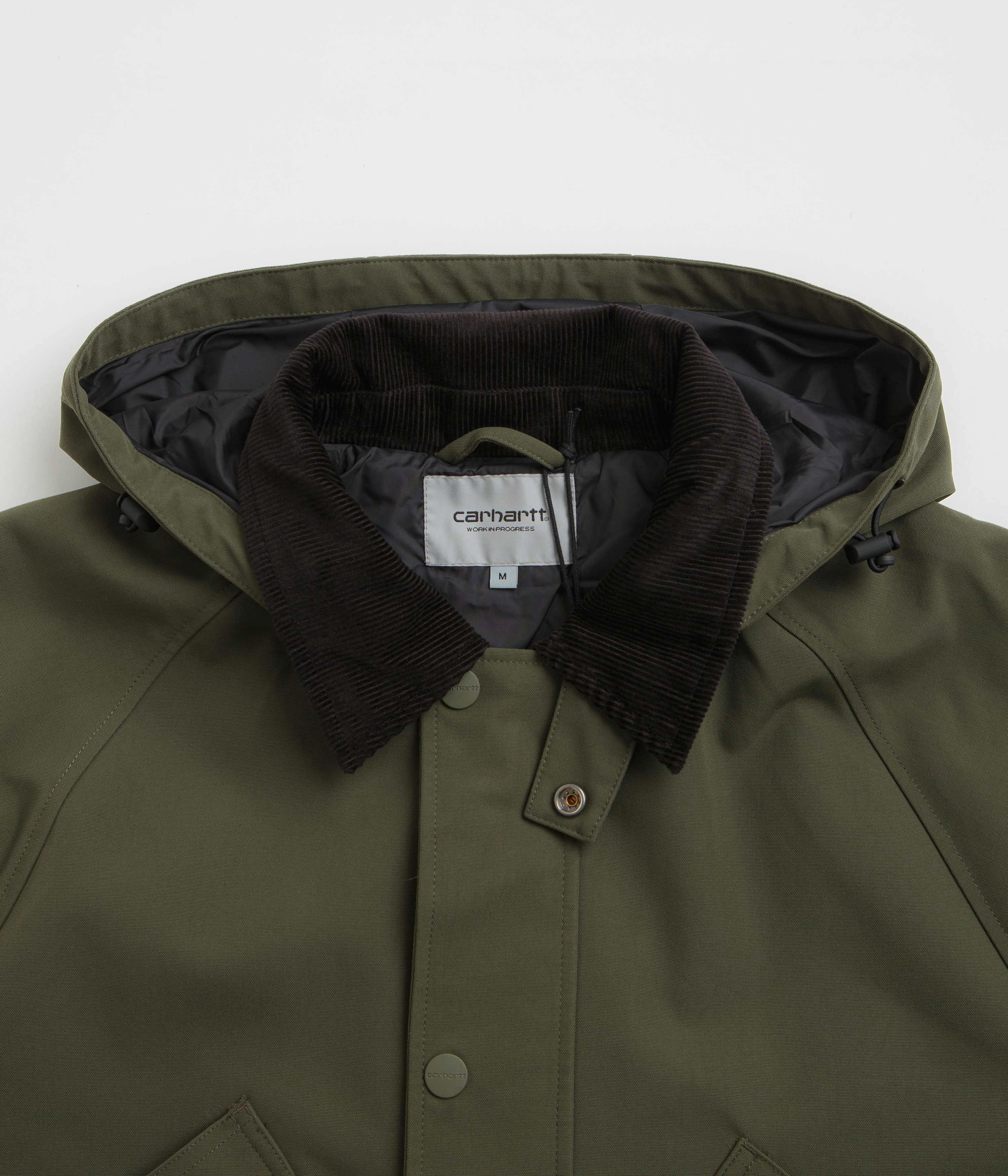 Carhartt Clarton Jacket - Office Green / Black Heat Sealed Seams Stylish Outer Layer