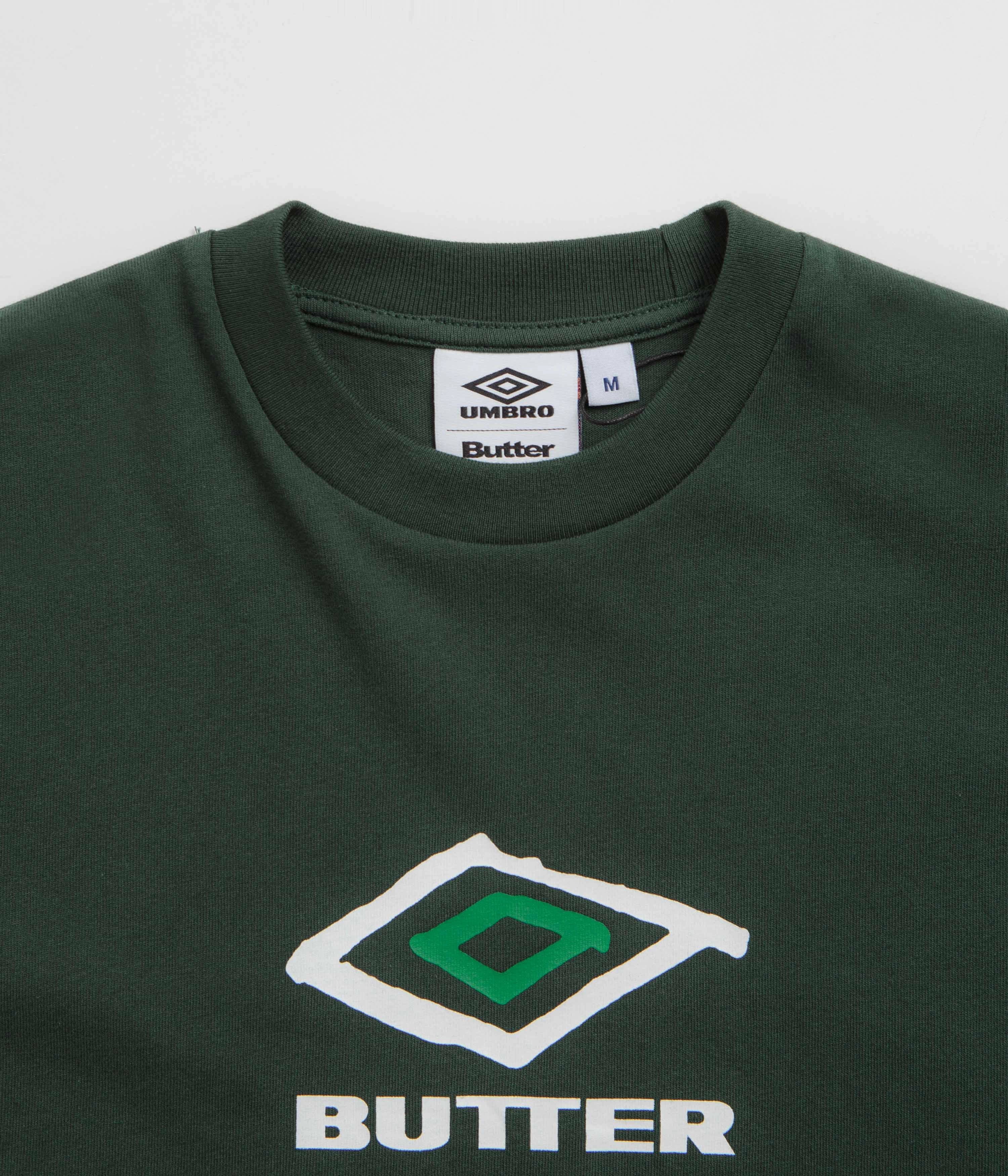 Cool Design Butter Goods x Umbro Ball T-Shirt - Dark Forest