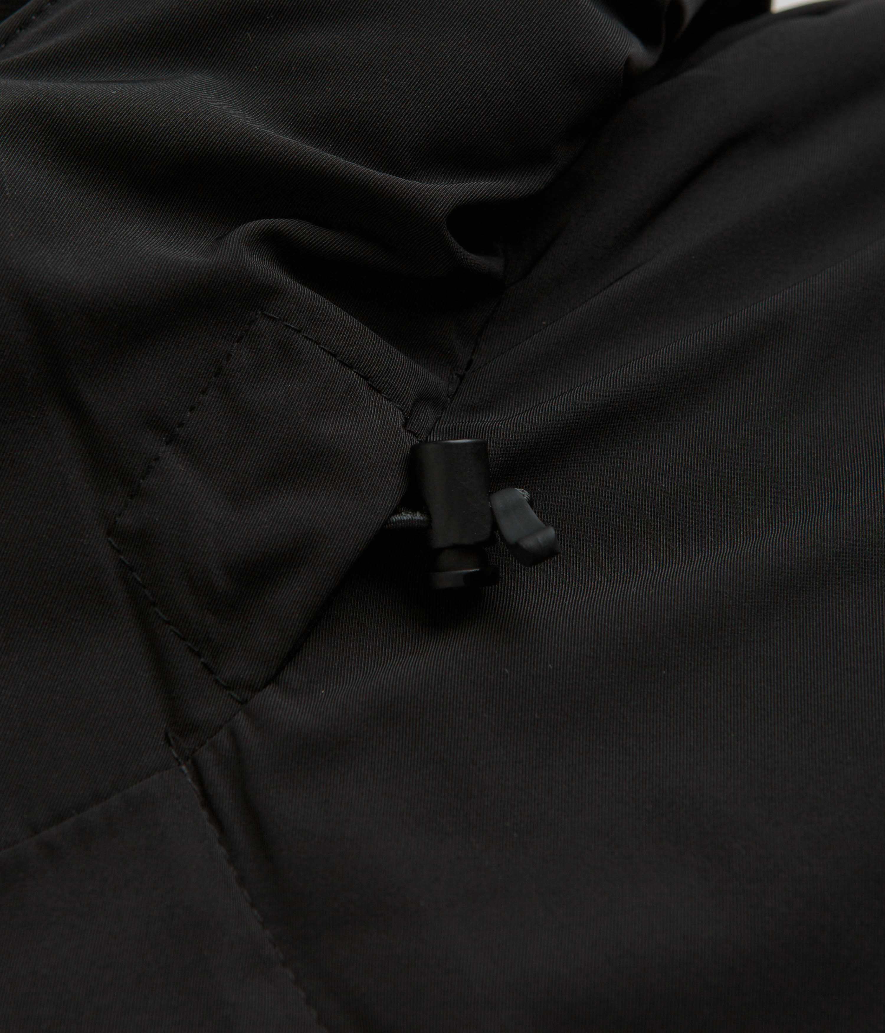 Norse Projects Stavanger Military Nylon Parka - Black Seamless Shoulder Construction