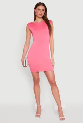 Open Back Ruched Bodycon Dress Artistic Edge
