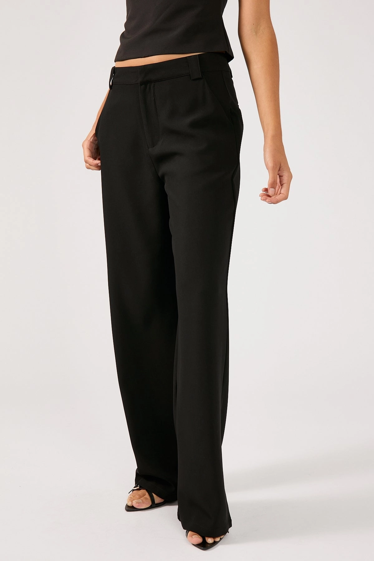 Perfect Stranger Fay High Rise Recycled Pant Black Casual Must-Have