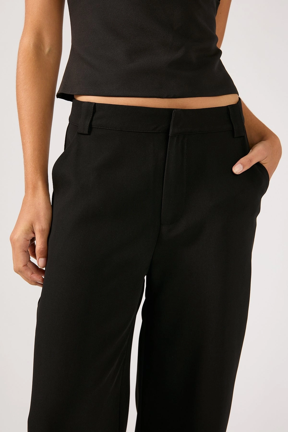 Perfect Stranger Fay High Rise Recycled Pant Black Wool blend OdorResistantFinish
