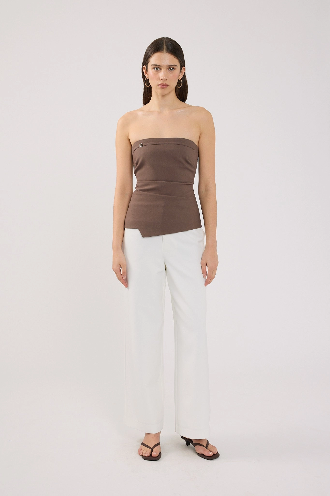 Perfect Stranger Cecelia High Rise Tailored Pant White Versatile Comfort Wear
