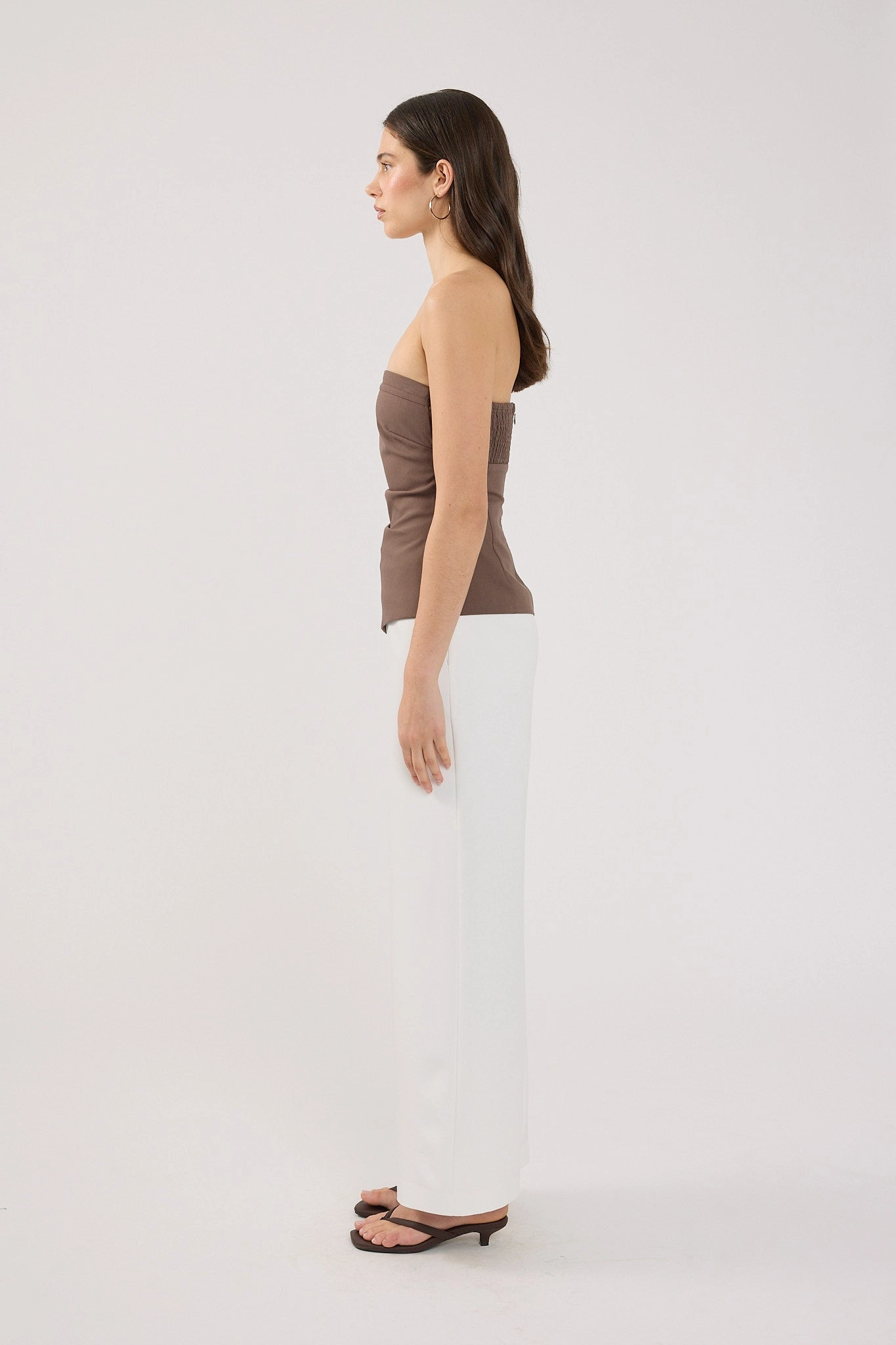 Minimal Waist Perfect Stranger Cecelia High Rise Tailored Pant White
