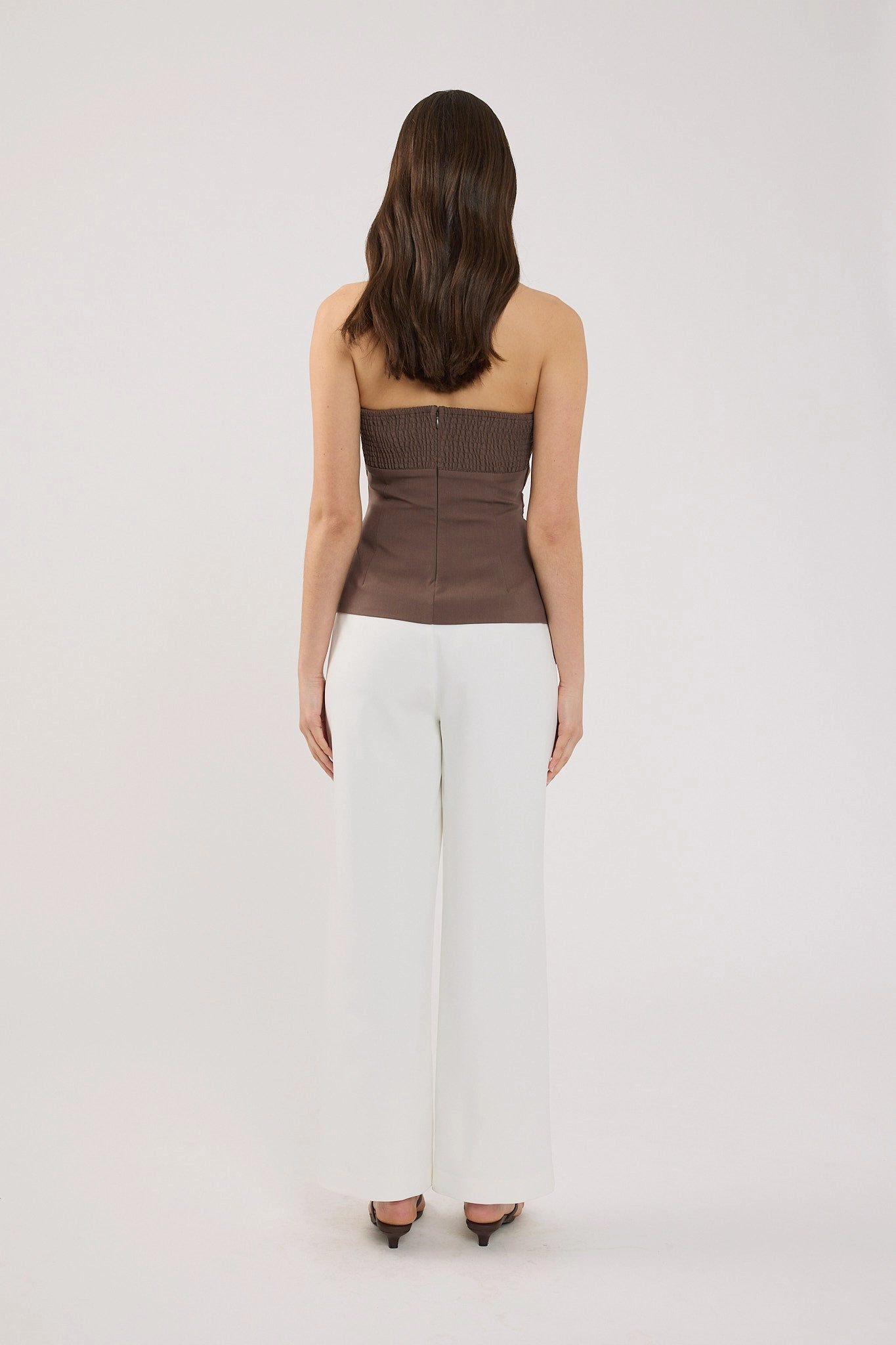 Perfect Stranger Cecelia High Rise Tailored Pant White NonIrritatingSeams breathable panels