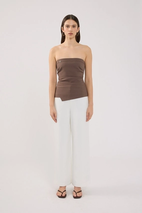 Everyday Style Adjustable Belt Loops Perfect Stranger Cecelia High Rise Tailored Pant White
