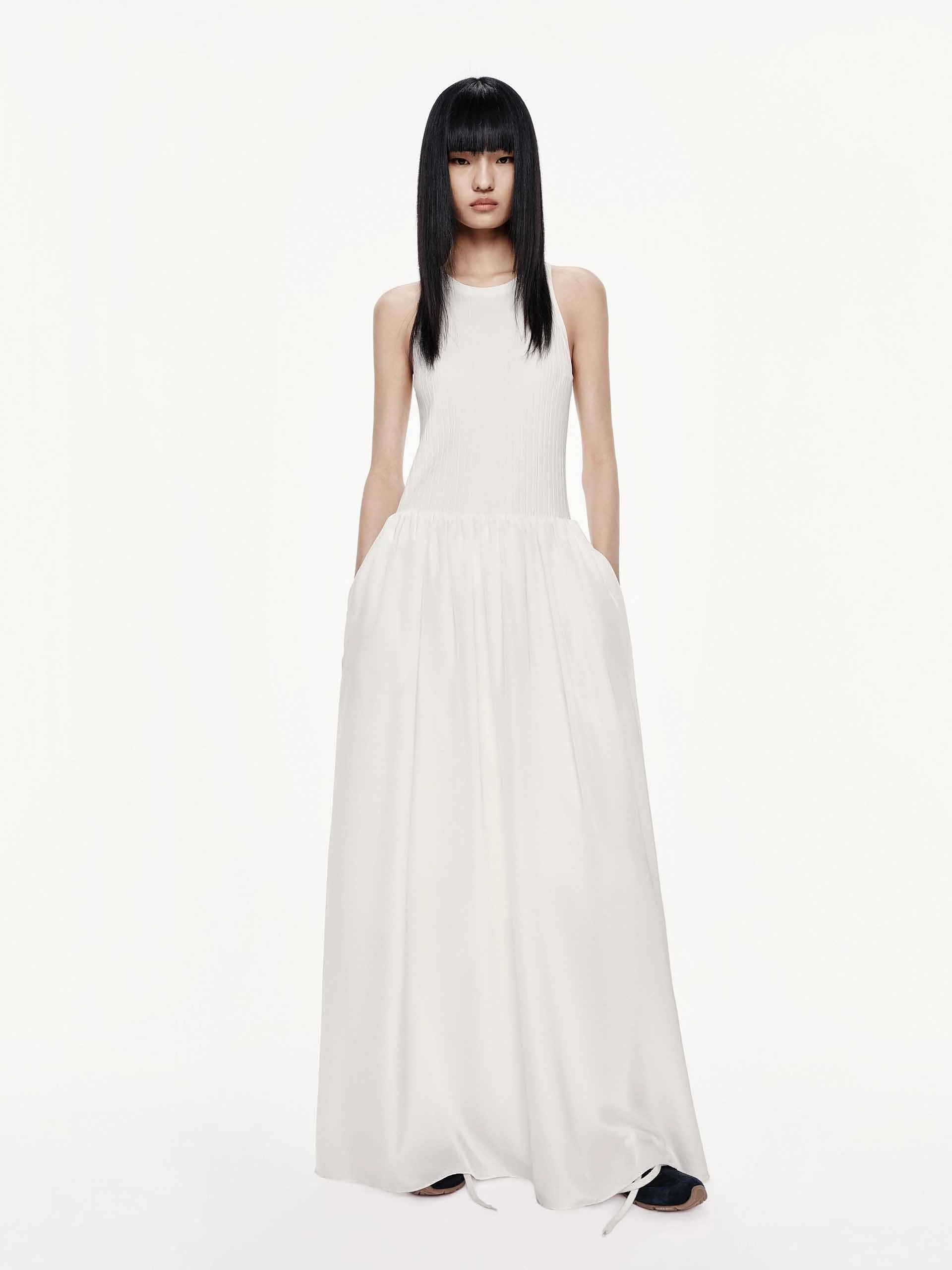 Sleeveless Paneled Tank Dress Bride Friend