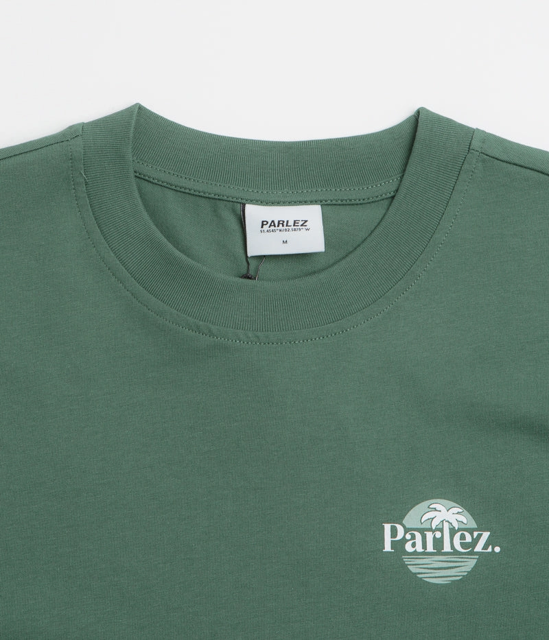 Flexible Shoulder Seams Chic Comfort Parlez Boca T-Shirt - Kelp Green