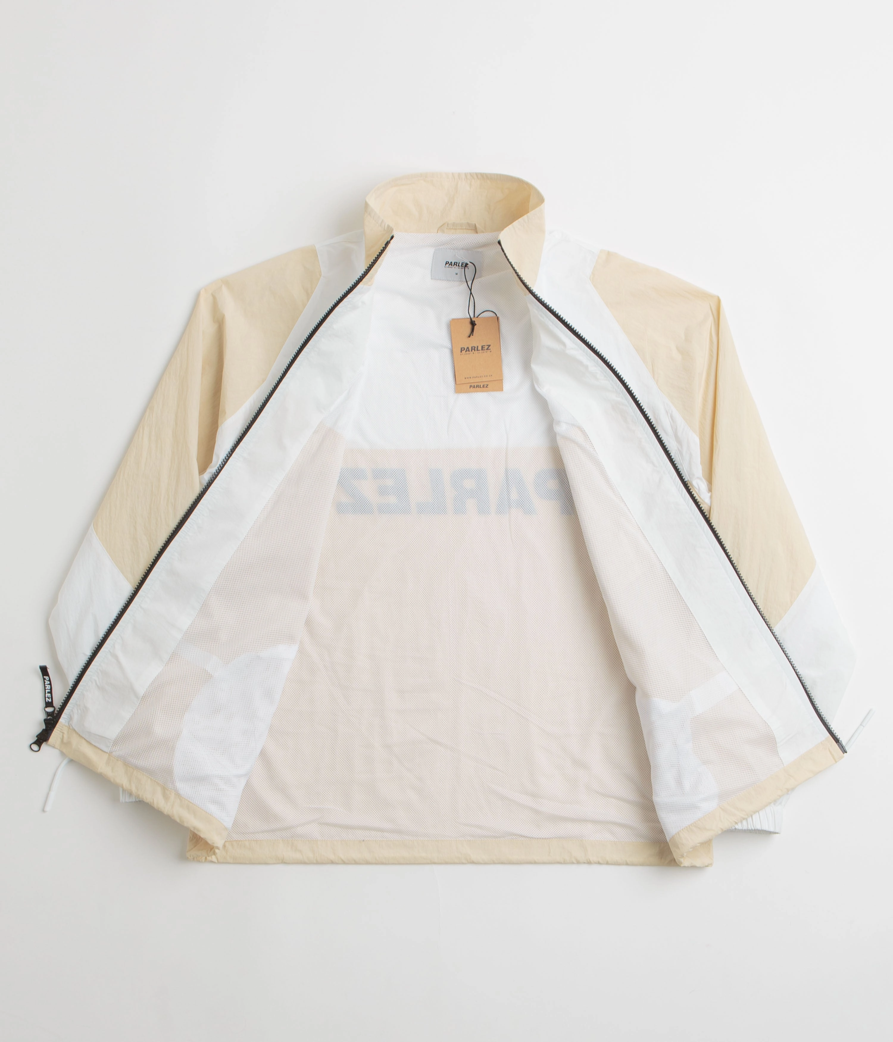 Parlez Breeze Jacket - White Soft Fleece Interior Shock Absorbent Padding